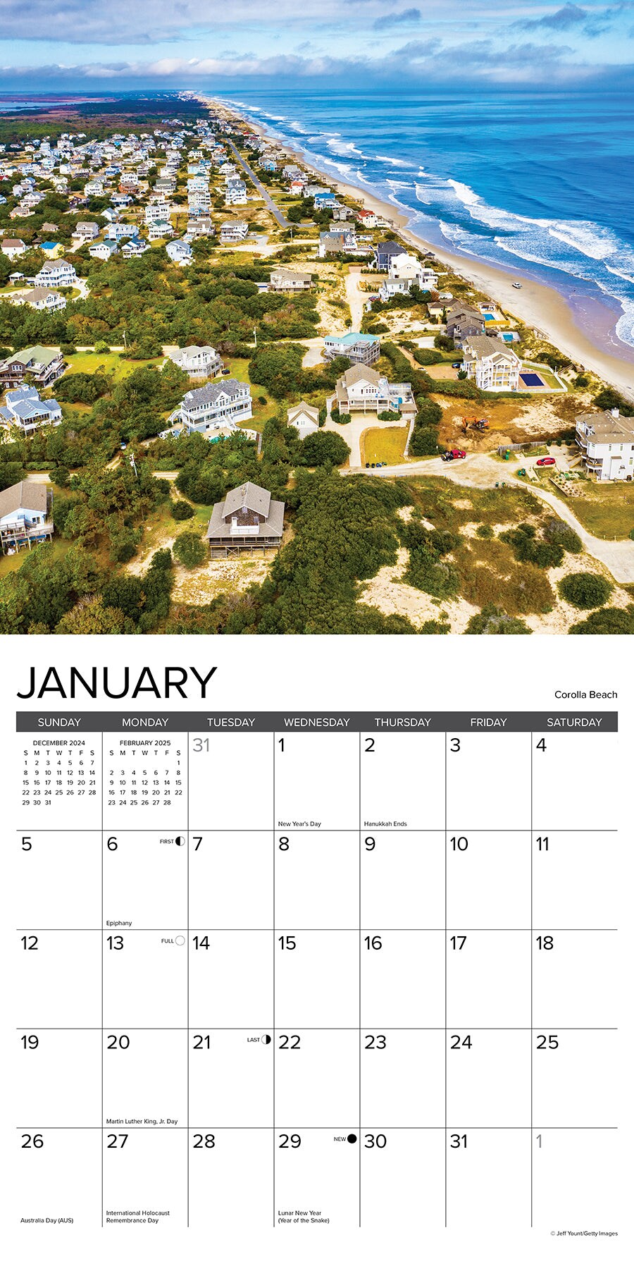 Outer Banks 2025 Wall Calendar