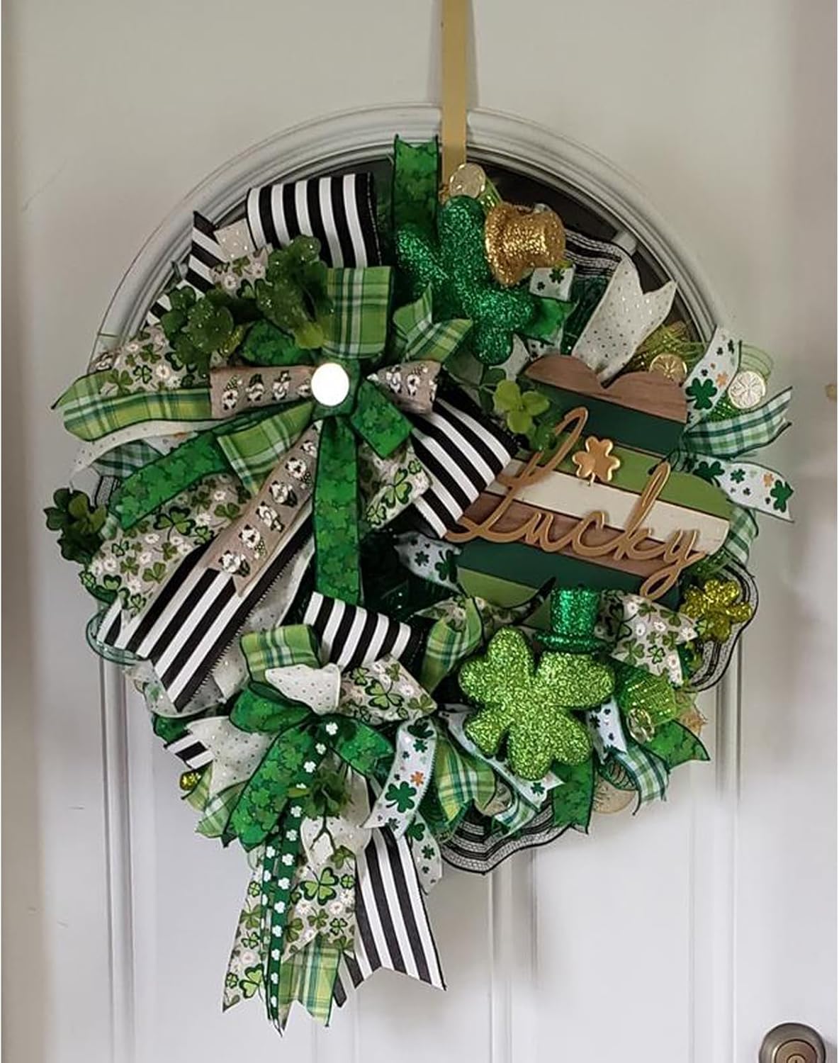 Christmas Ribbon for Tree, Black and White Ribbons Wired Vertical Stripes Fabric Ribbon Gift Wrapping DIY Craft Wreath Garland Making Xmas Tree Party Halloween Christmas Decoration, 10 Yards x 2.5inch