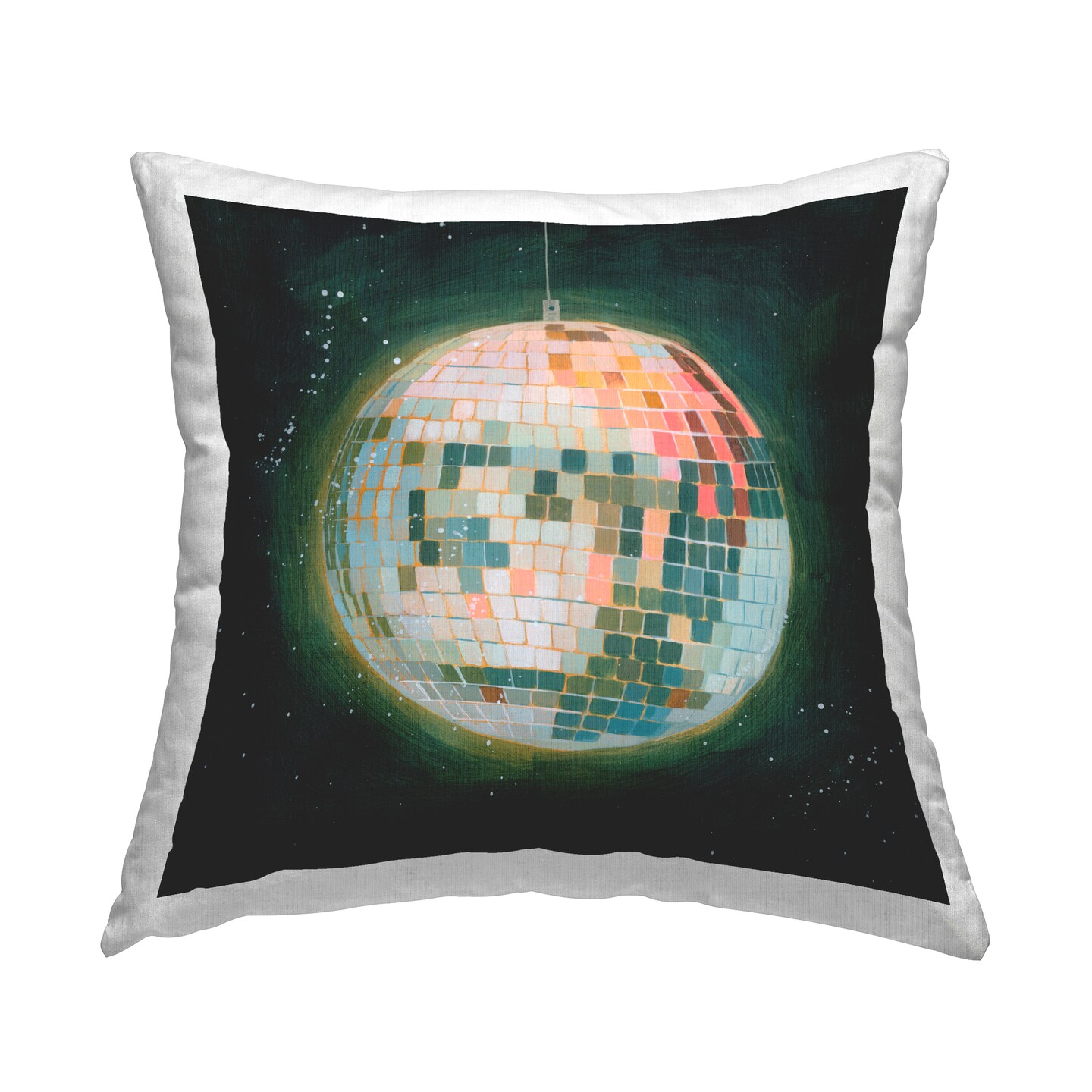 Disco Ball in Space Decorative Printed Throw Pillow Design by Grace Popp, 18 x 7 x 18