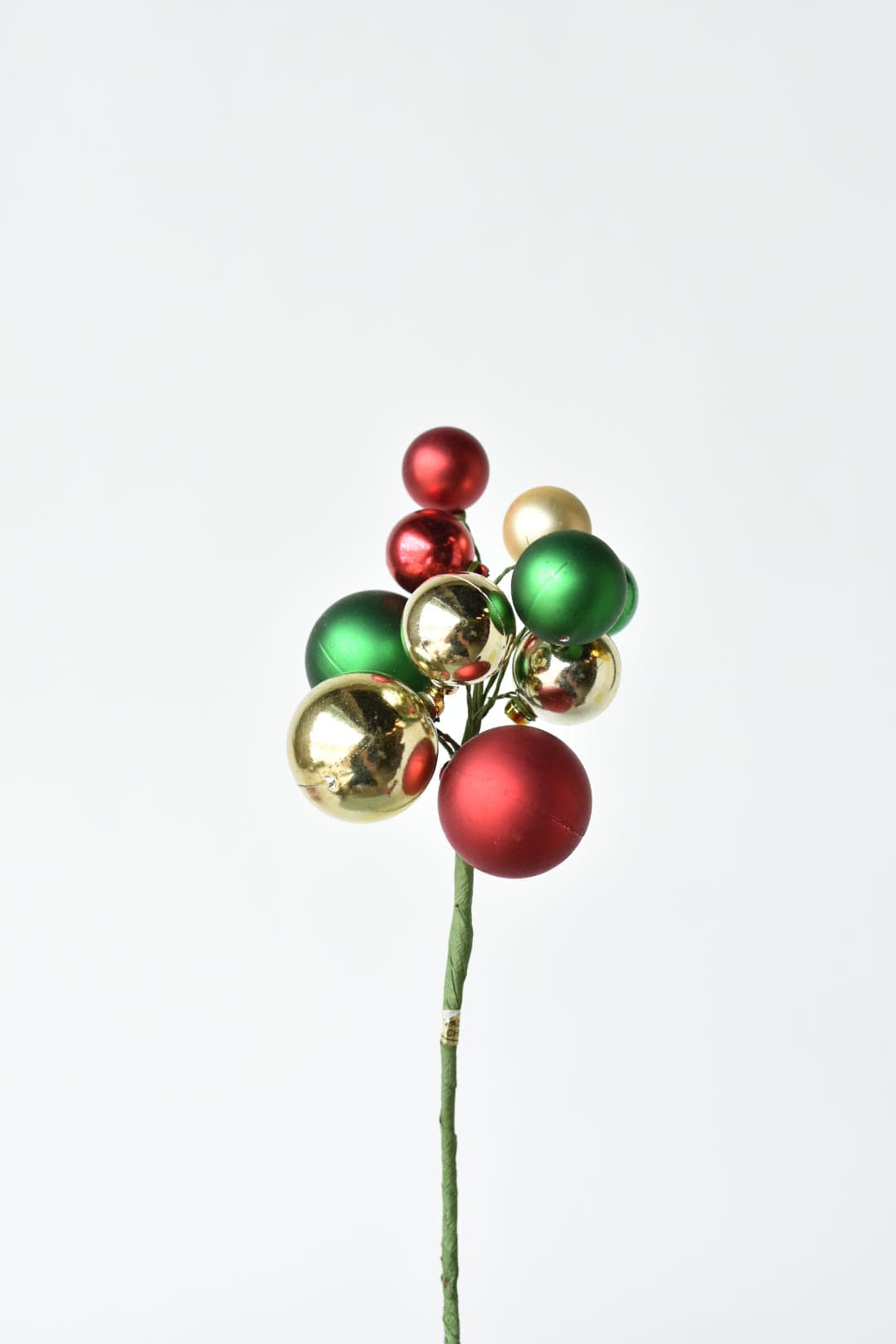 11&#x22; Red, Green, + Gold Ornament Cluster Pick