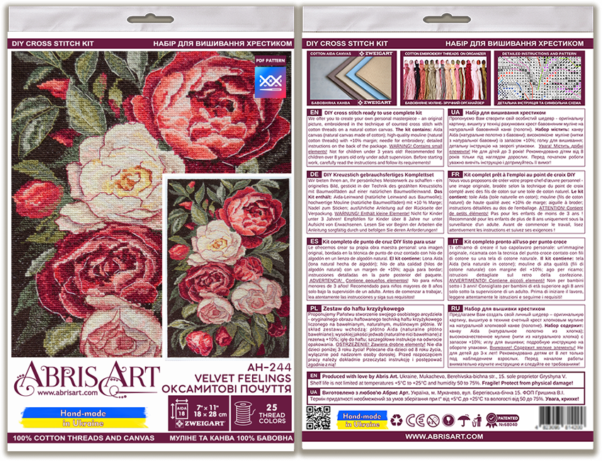 Counted Cross-stitch kit - Velvet feelings
