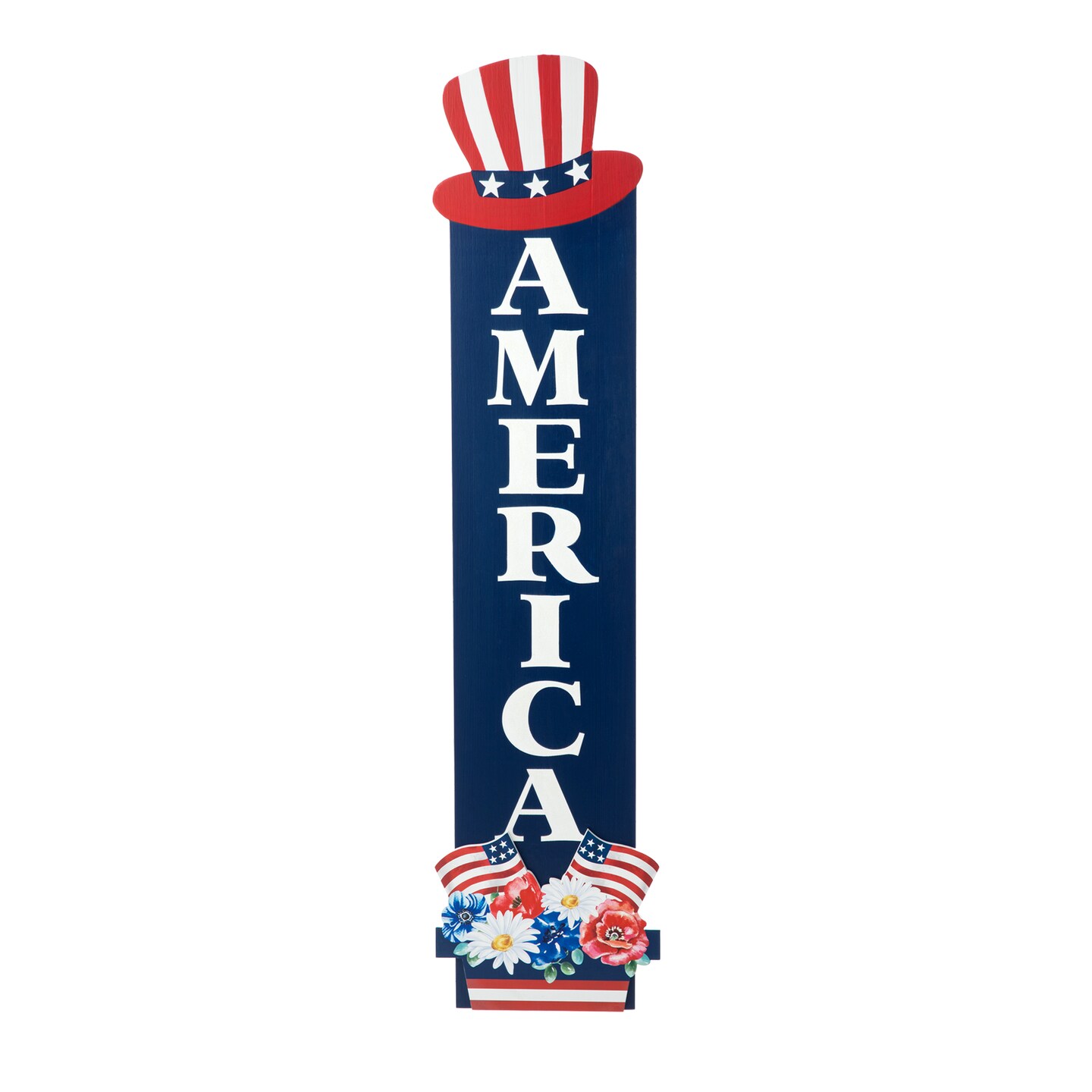 42&#x22;H Patriotic/ Americana Wooden AMERICA Porch Decor