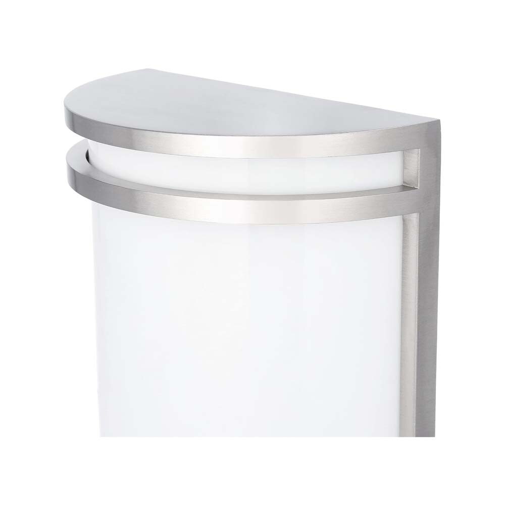 18w 8-in LED Wall Sconce Suitable for Wet Locations - Satin Nickel Finish