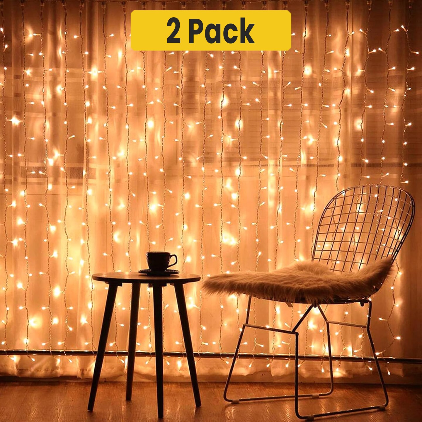 96 LED 6 Strand Battery Operated Christmas Decor