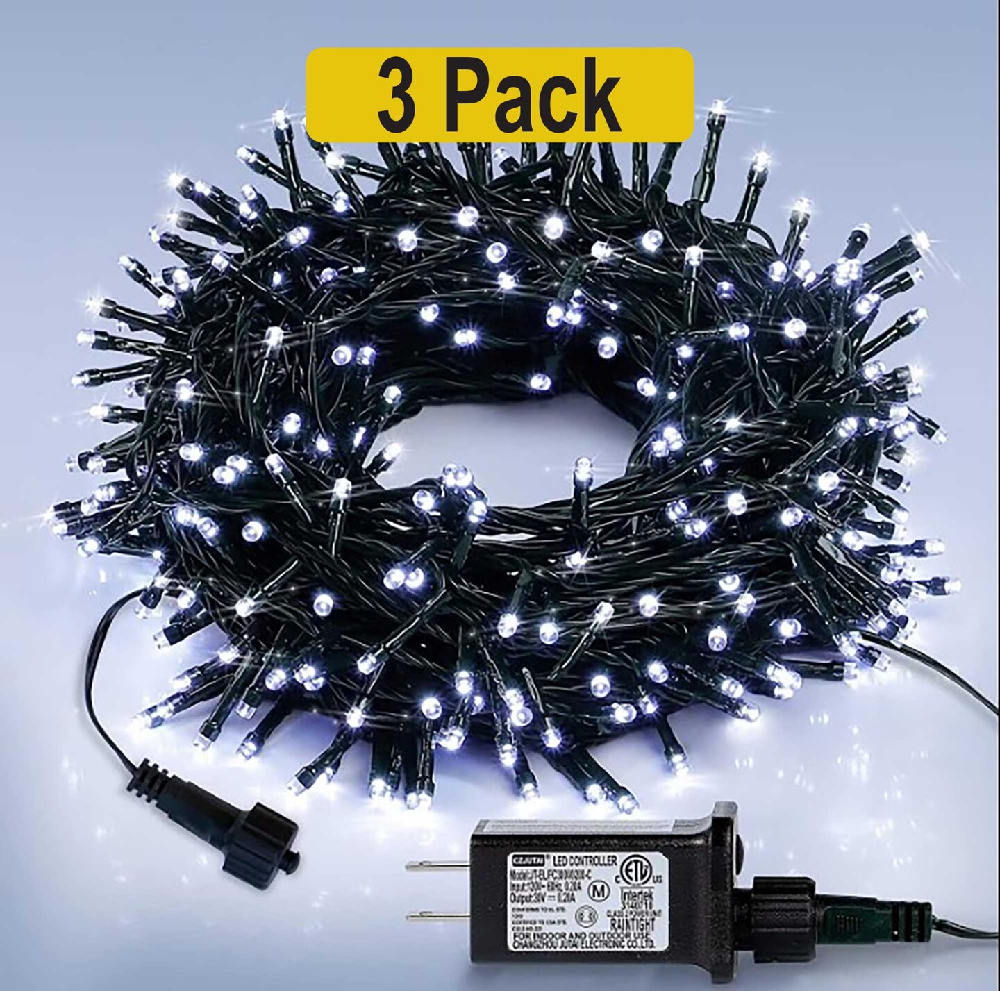 100 LED Plant-Friendly Green Wire String Lights &#x2014; 32ft, Plug-In