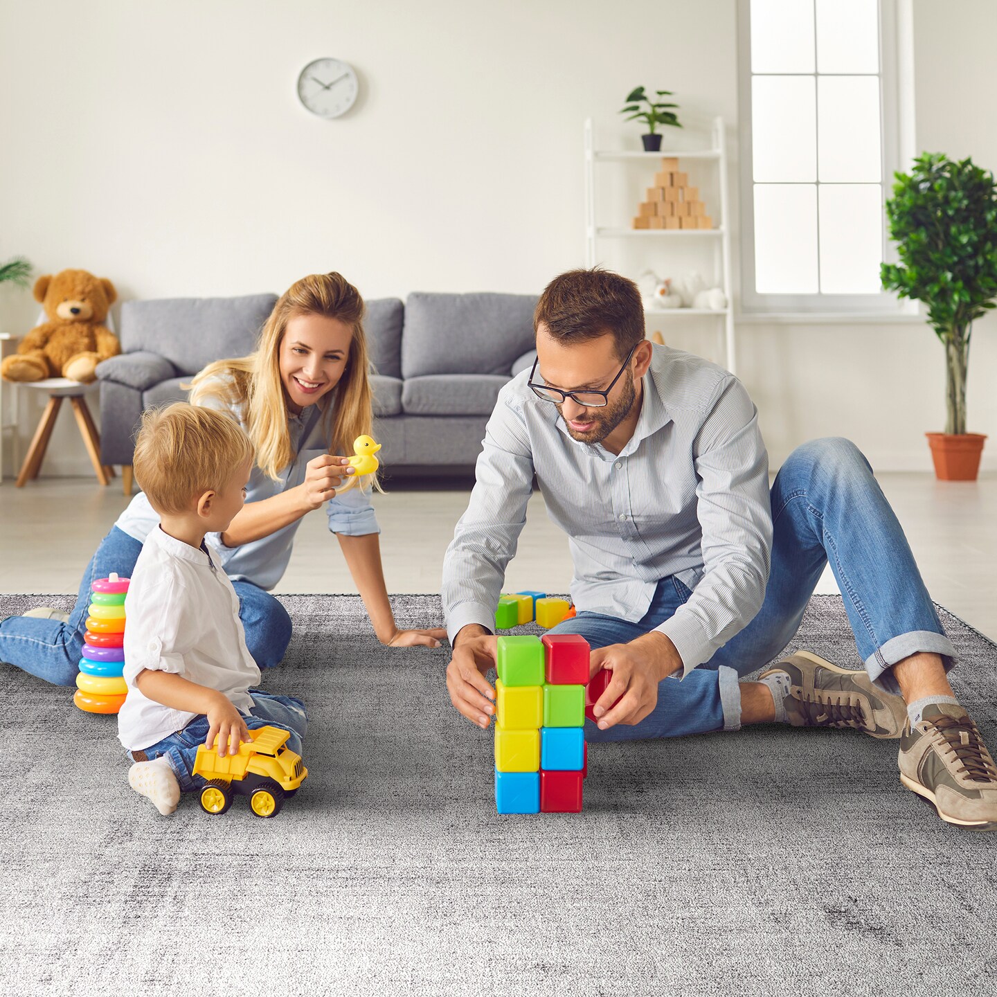 Sorbus 5x7 Area Rug, Machine Washable, Non-Slip, Vintage Rugs - Indoor Carpet with Rubber Backing