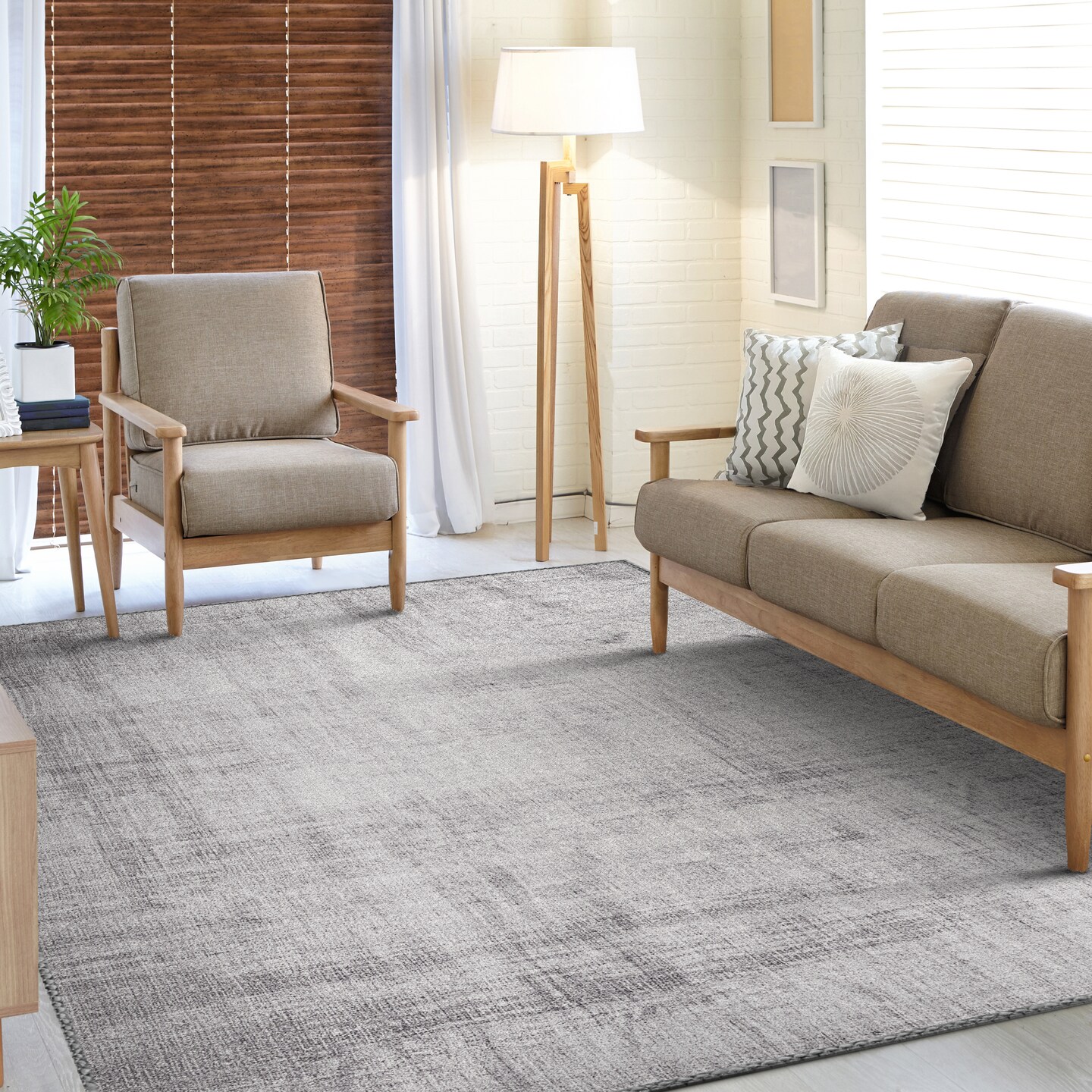 Sorbus 8x10 Area Rug, Machine Washable, Non-Slip, Vintage Rug With Rubber Backing