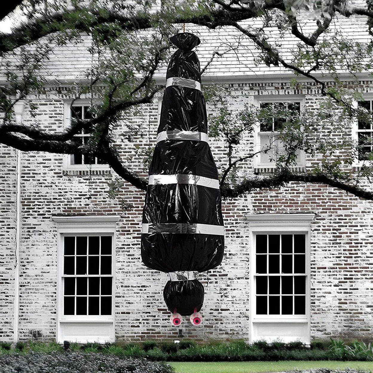 Halloween Decoration Hanging Ghost Corpse Prop Scary Fake Corpse In Bag Ornament For Haunted House Garden Decor
