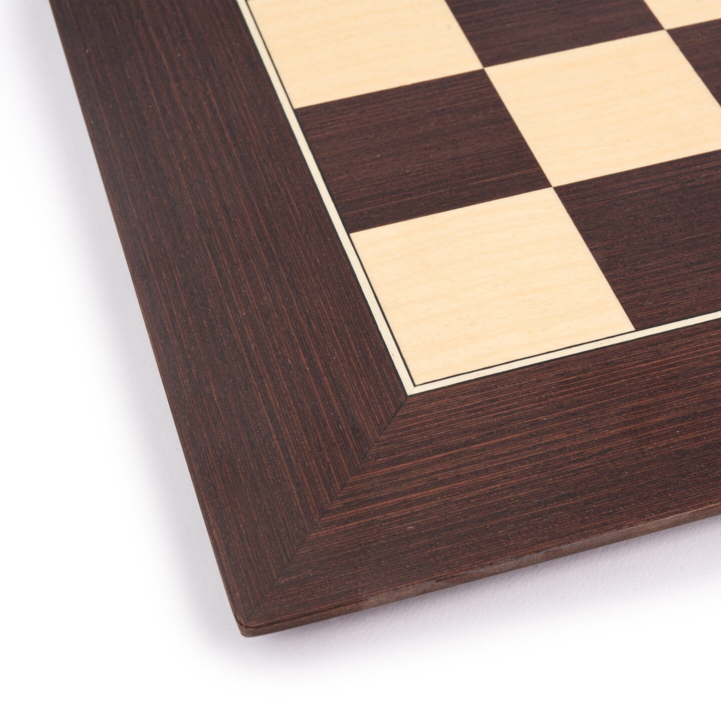 WE Games Deluxe Wenge Wood Chessboard with Storage Box - Handmade in Spain, 20 in.