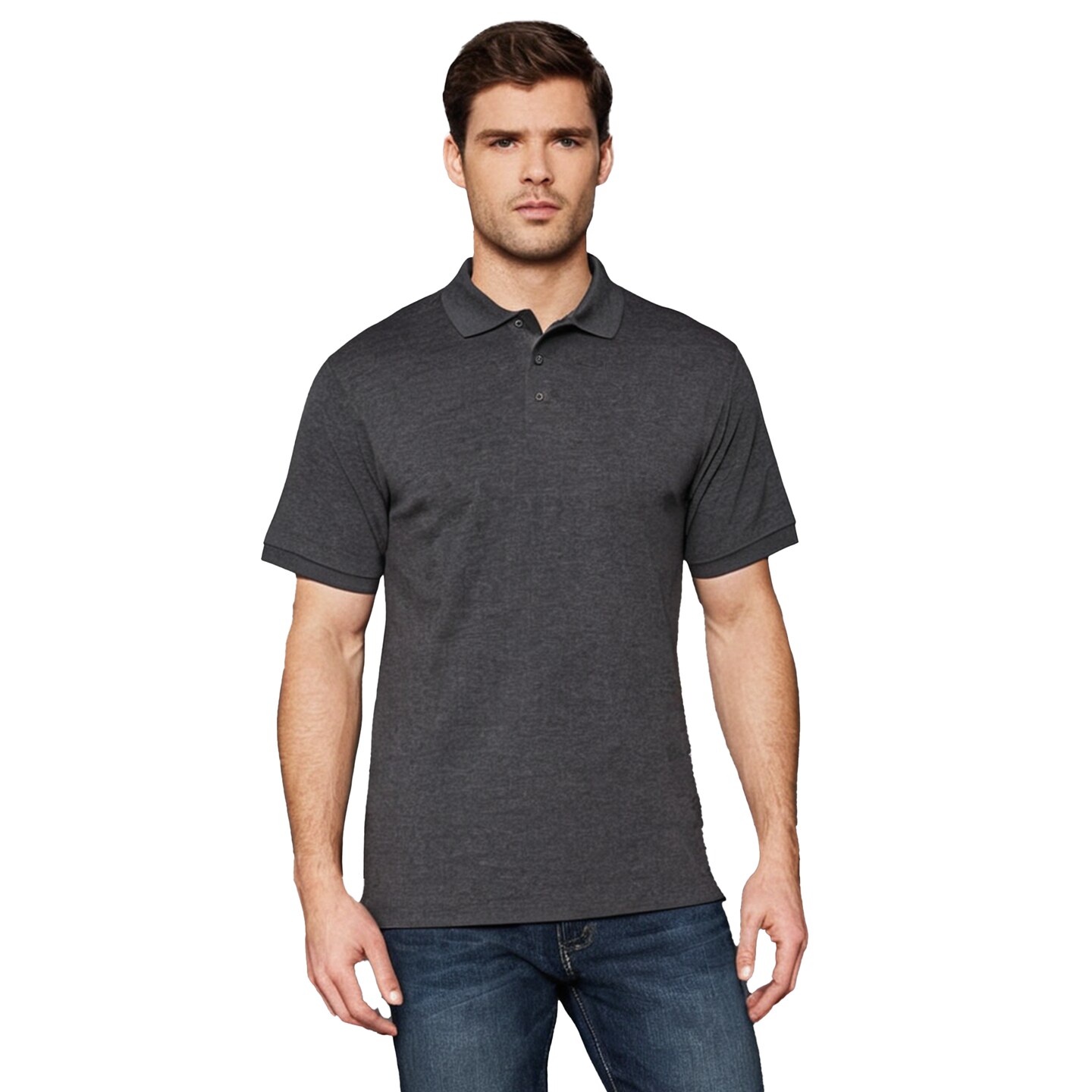 Gildan Jersey Short Sleeve Polo T-Shirt for Men Mix Colour Adult Dryblend Tee