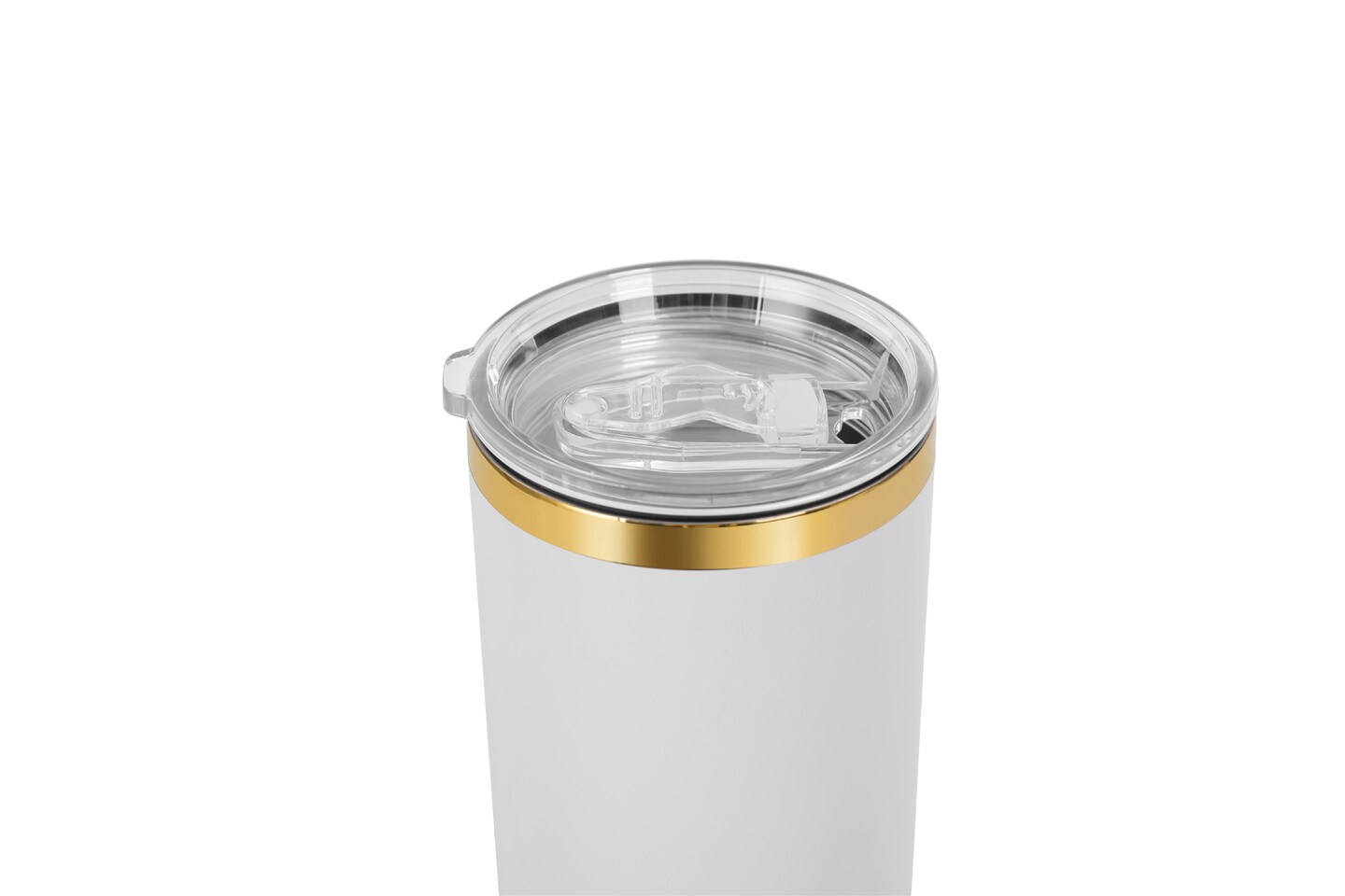 MakerFlo 40 oz Gold Electroplated Powder Coated Tumbler with Twist On Clear Slide Lid and Handle Sold Separately, Ideal for Craft and Personalization (Laser Engraving, UV DTF, Epoxy, and Vinyl)
