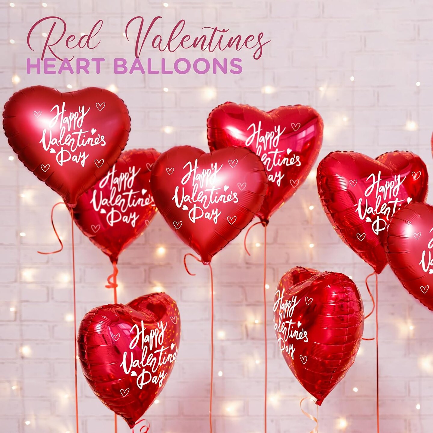 4E's Novelty 30 Pcs Heart Shaped Balloons 18"" for Valentine's Day Decor