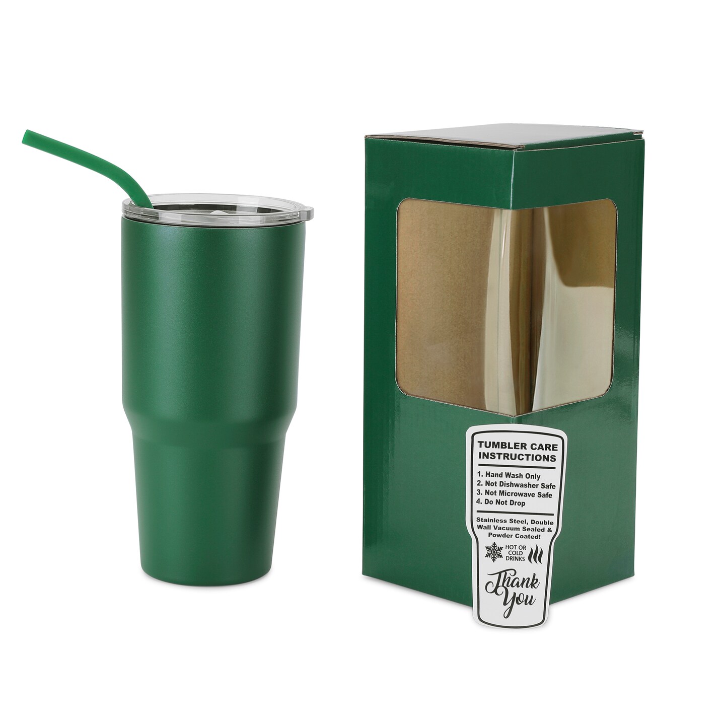 Makerflo 30 oz Powder Coated Tumbler and Handle Sold Separately, Includes a Sliding Splash &#x26; Leak Proof Lid, Ideal for Craft and Personalization (Laser Engraving, UV DTF, Epoxy, and Vinyl)