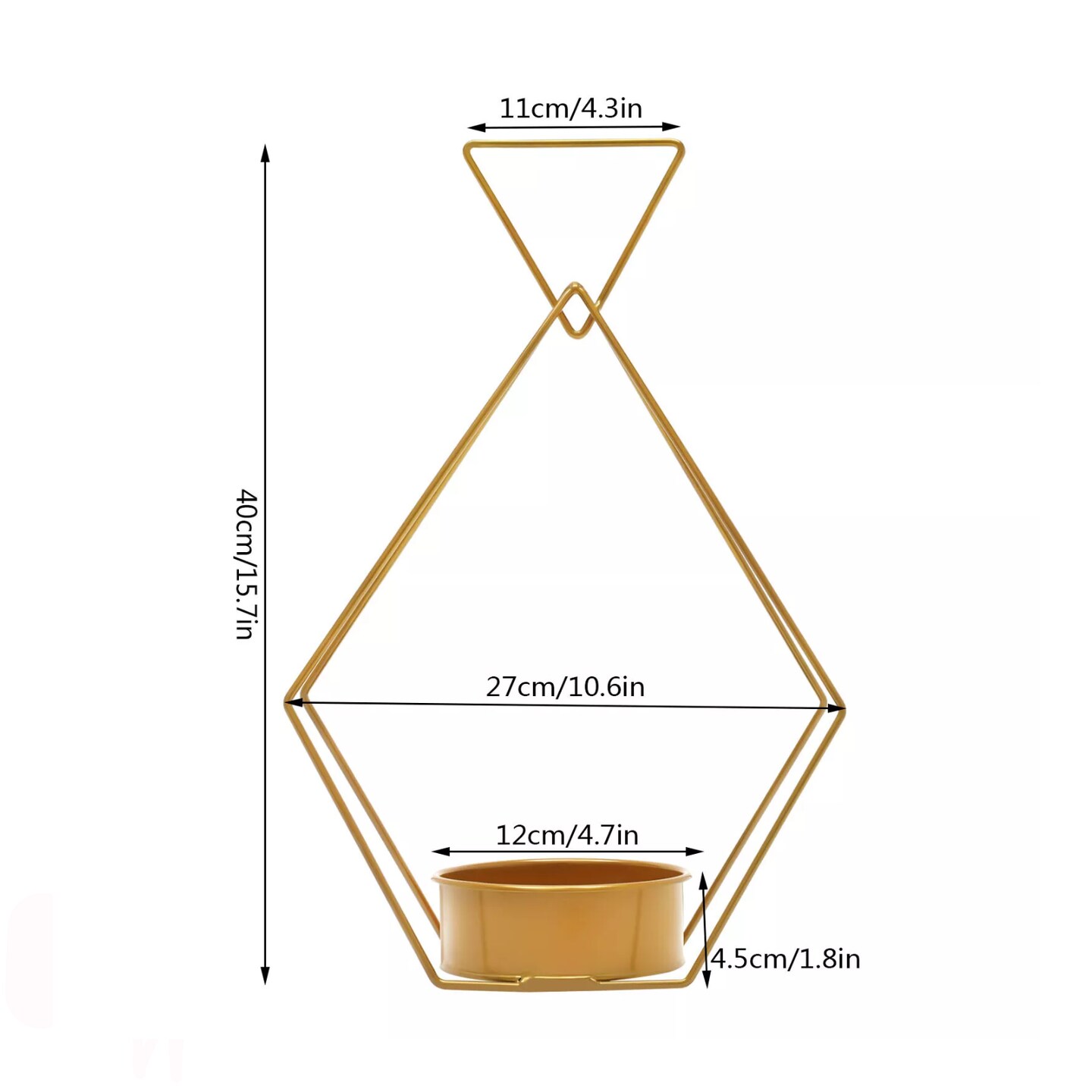 Kitcheniva 10 Pcs Geometric Metal Flower Stands Golden Vases Centerpieces Wedding Party Decor