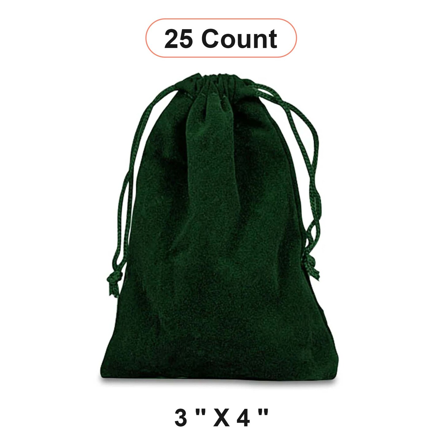 Velour Jewelry Bags 3&#x22; x 4&#x22; Luxurious Storage