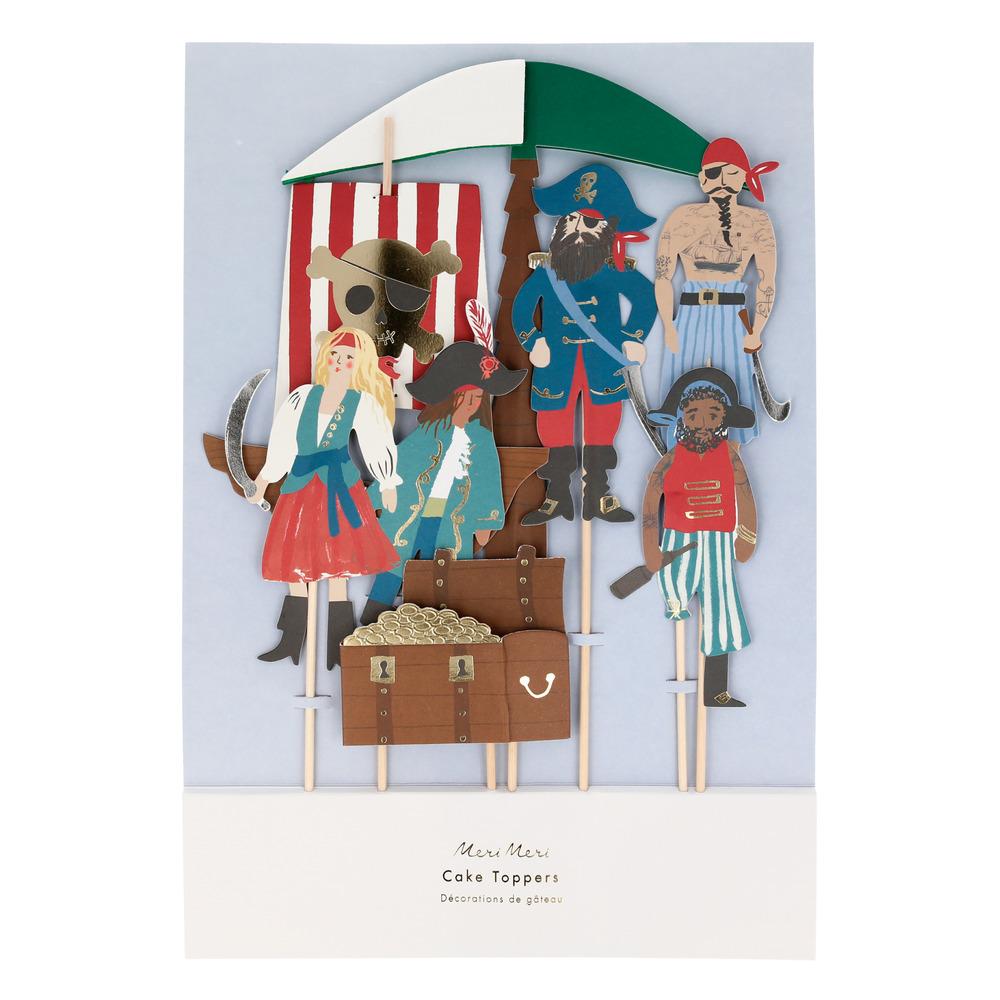 PIRATES &#x26; PALM TREE CAKE TOPPERS