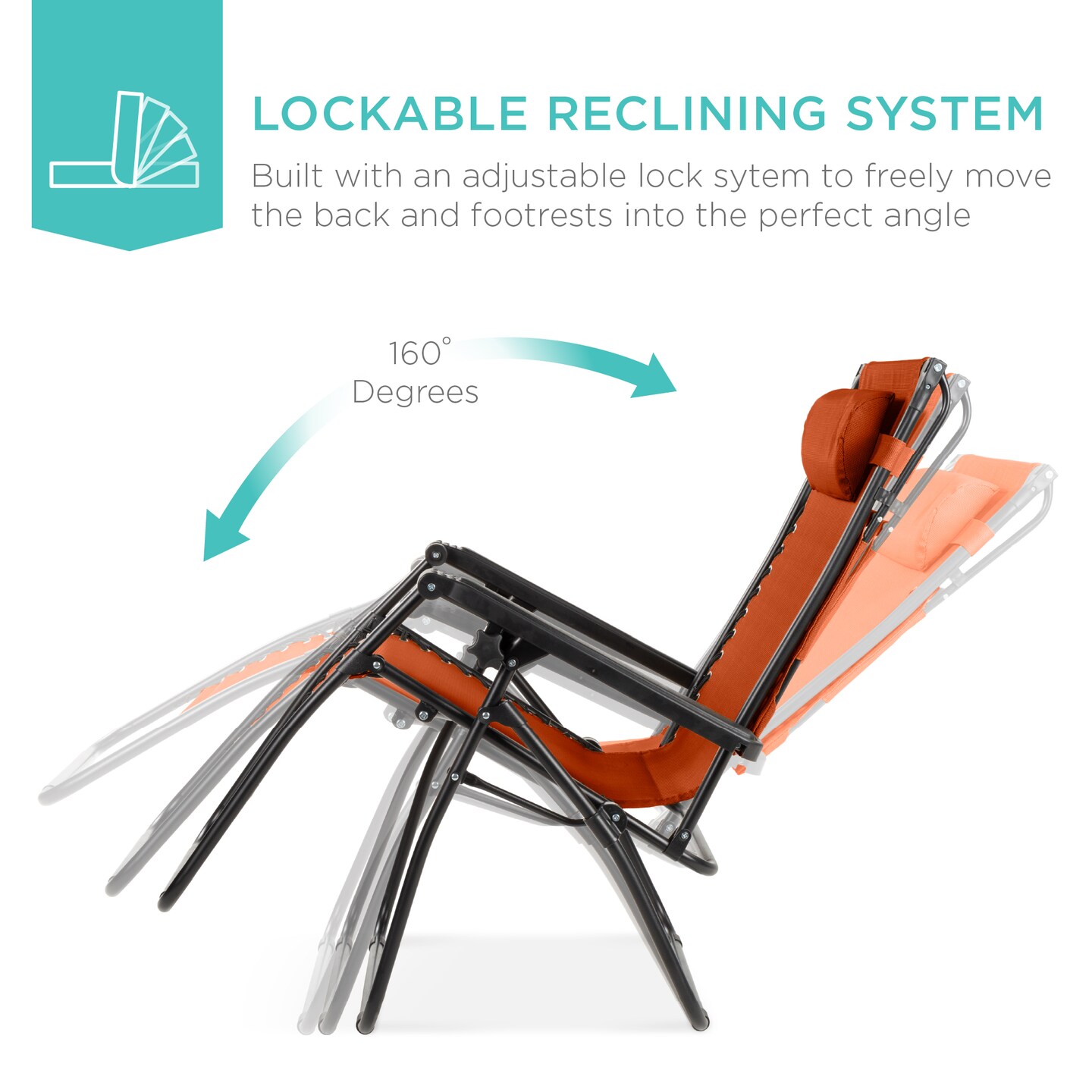 Best Choice Products Folding Zero Gravity Recliner Patio Lounge Chair w/ Canopy Shade, Headrest, Tray
