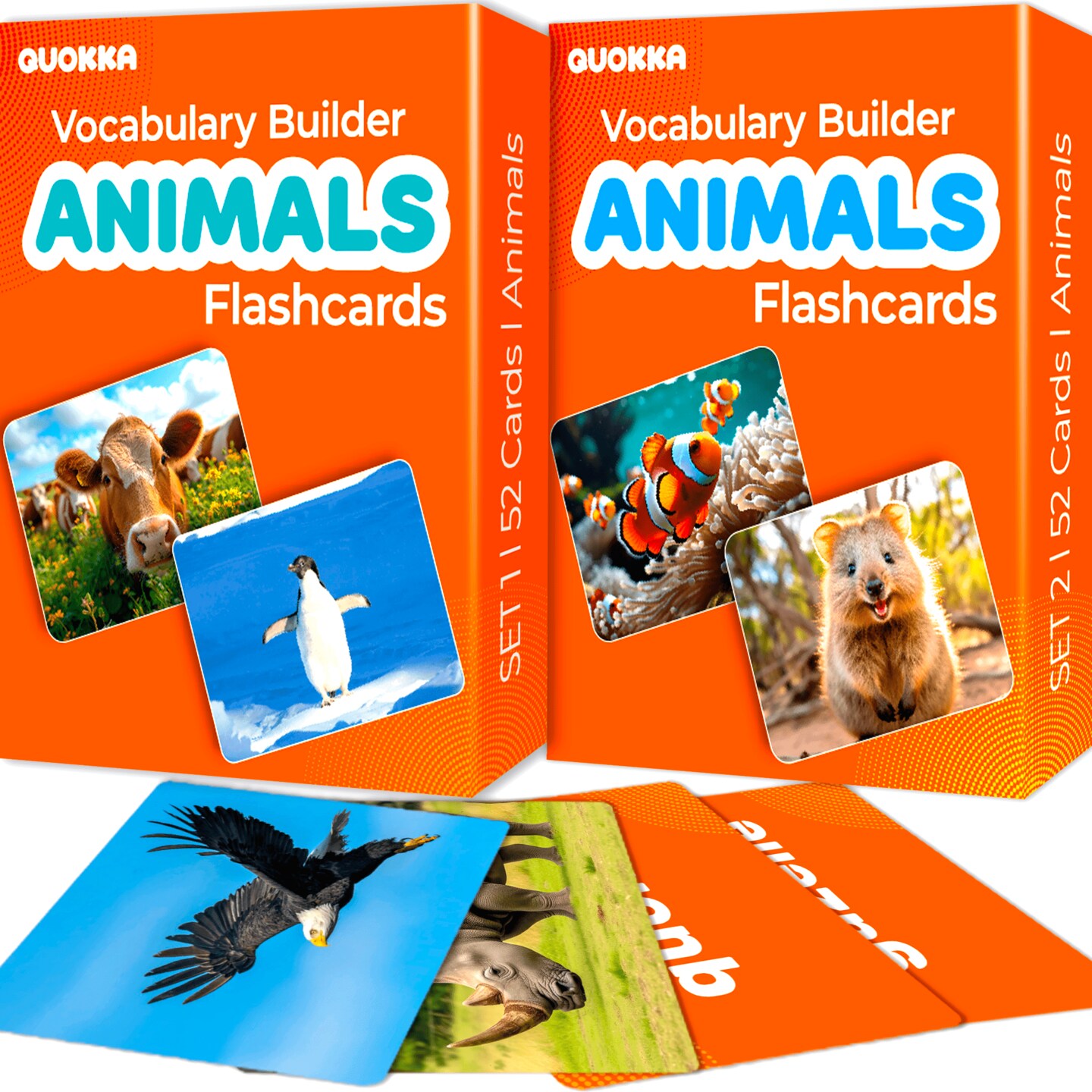 104 Animals Flash Cards Set for Speech Therapy