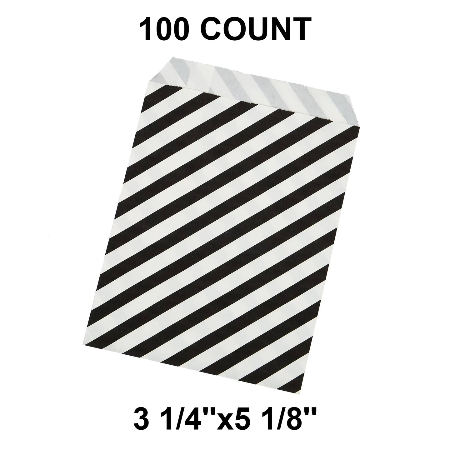 Diagonal Stripes Merchandise Bags 3 1/4&#x22; x 5 1/8&#x22;