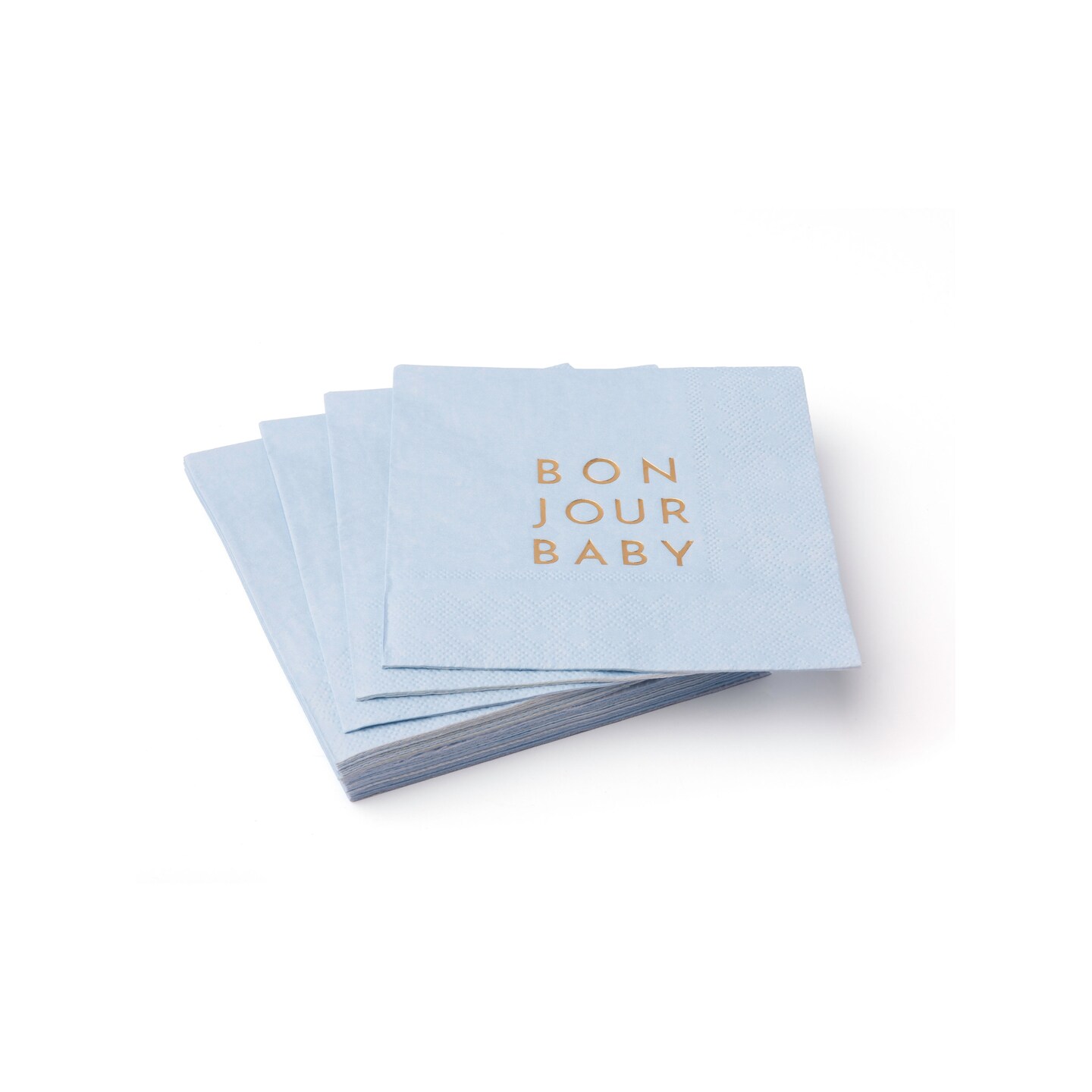BONJOUR BABY SKY BLUE COCKTAIL NAPKINS
