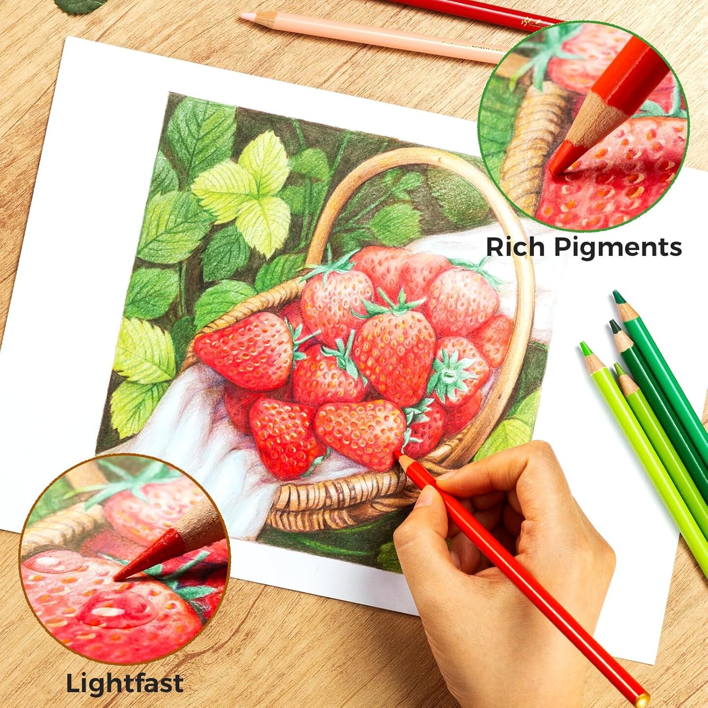 Ohuhu Colored Pencils 72-color: Oil-based Drawing Pencils for Coloring Portrait Sketching Landscape, Durable Soft Core, Professional Color Pencils 72 Pack for Artist, Adult & Beginners, Halawa Series