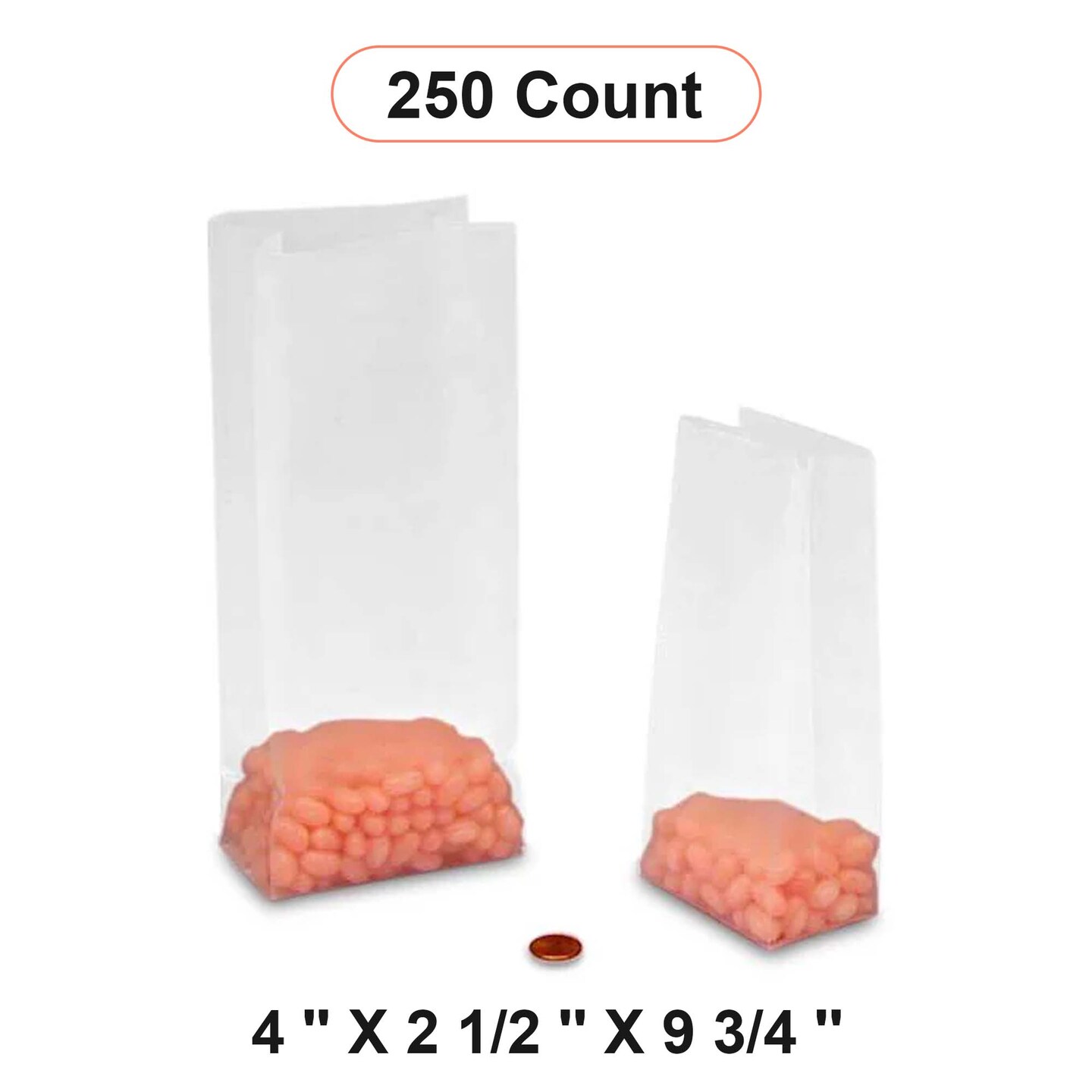 Small Frosted Plastic Handle Bags 4&#x27;&#x27; x 2 1/2&#x27;&#x27; x 9 3/4&#x27;&#x27;
