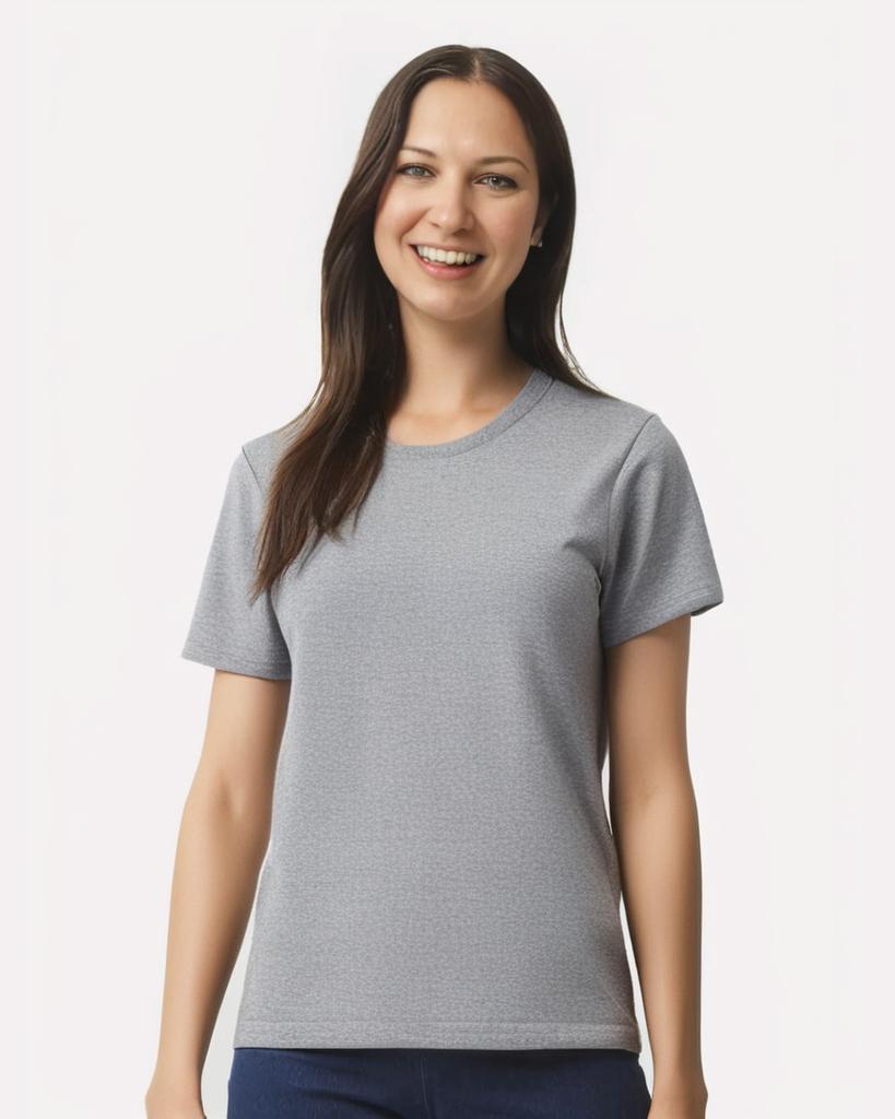 Gildan® Women’s Ultra Cotton Crewneck T-Shirt 100% Cotton for Crafting Feminine Fit Tee
