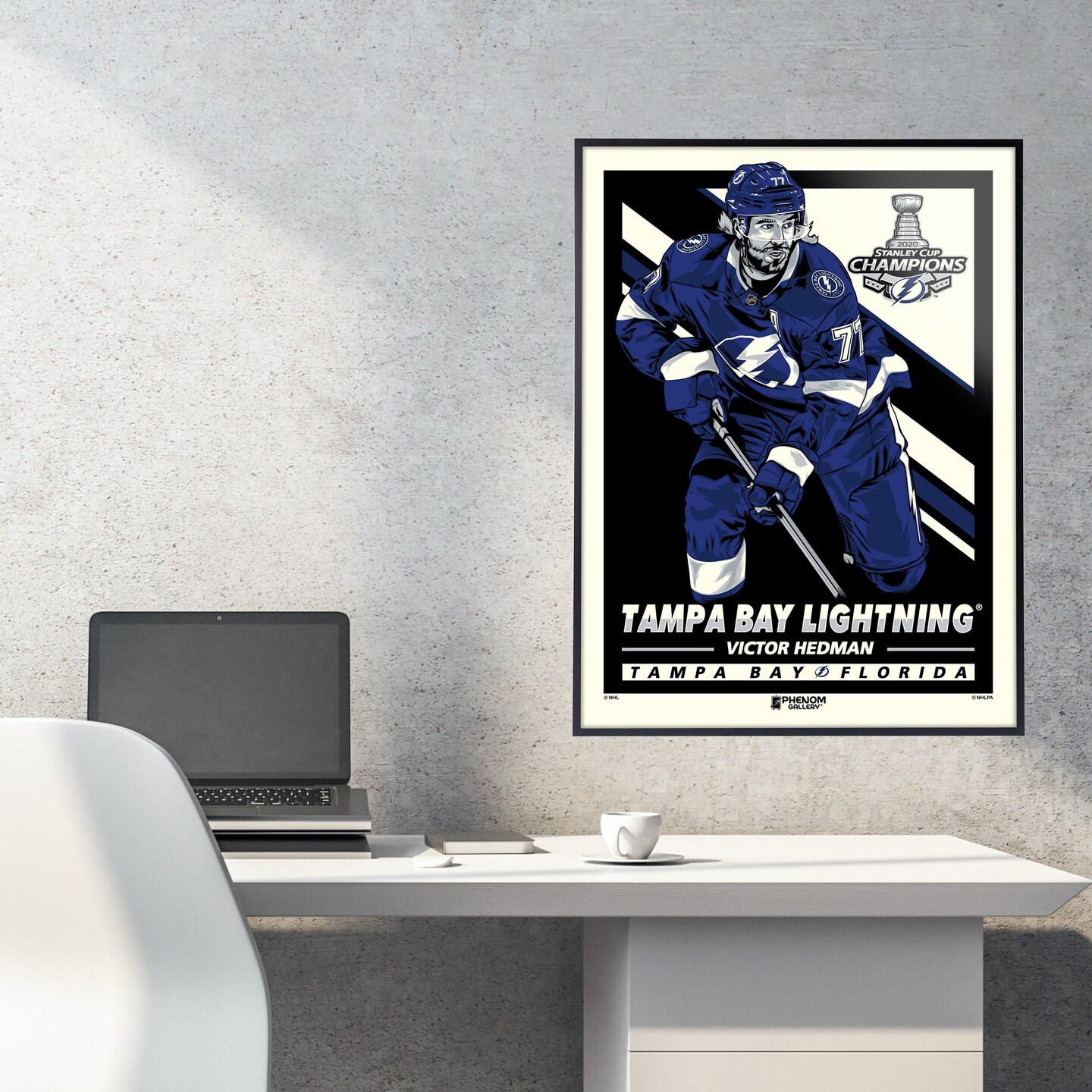 Phenom Gallery Tampa Bay Lightning &#x27;20 Stanley Cup Champions Victor Hedman Deluxe Framed Serigraph