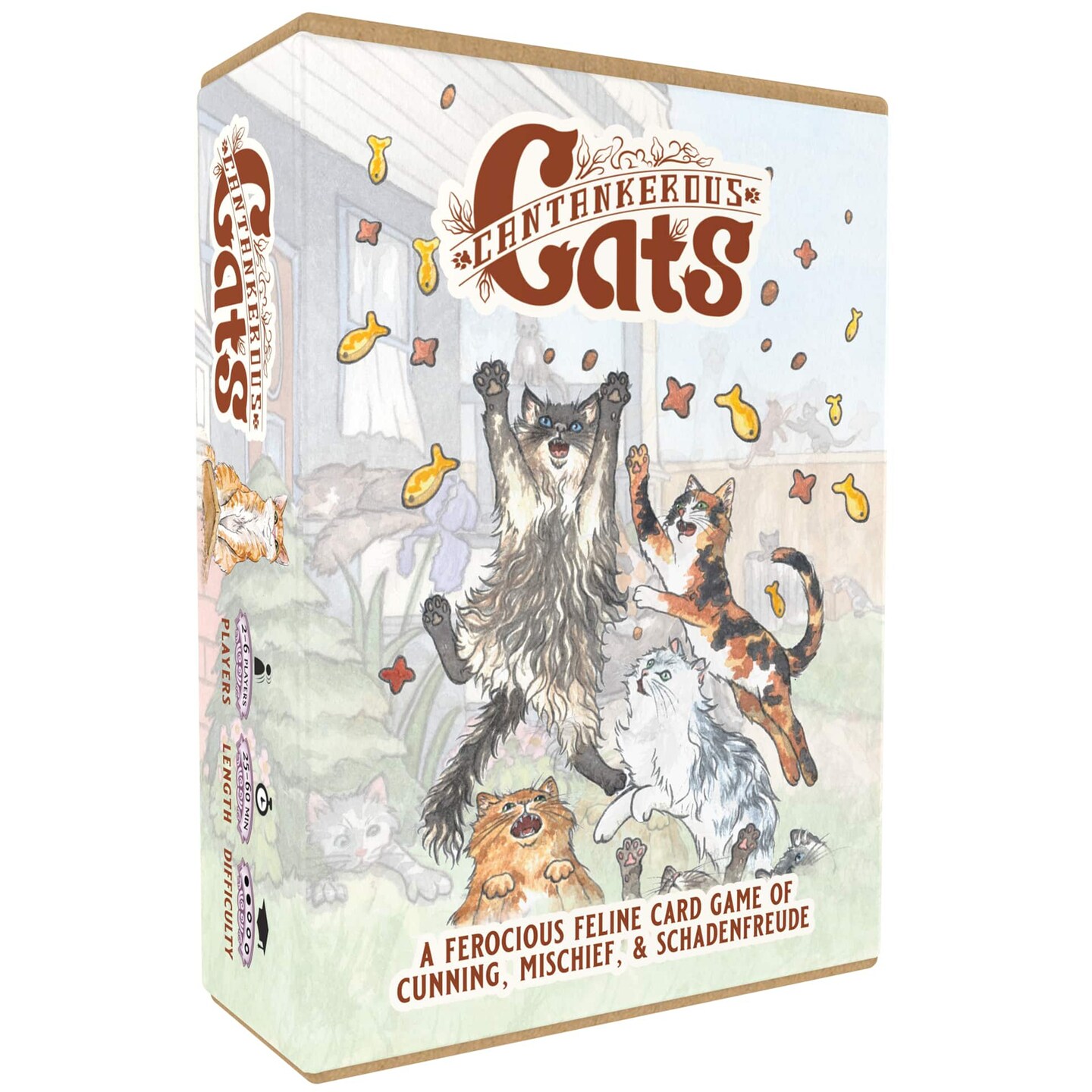 Mentha Designs: Cantankerous Cats 3rd Edition - Cute Take-That Card Game, Mischief &#x26; Cunning Hand Management Party Game, Age 10+, 2-6 Players, 25+ Min