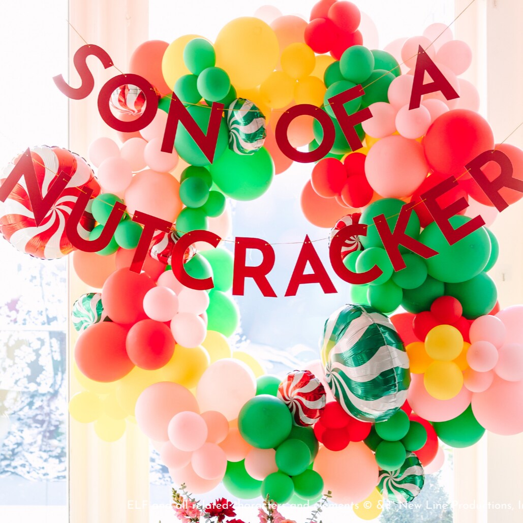 ELF &#x22;SON OF A NUTCRACKER&#x22; BANNER