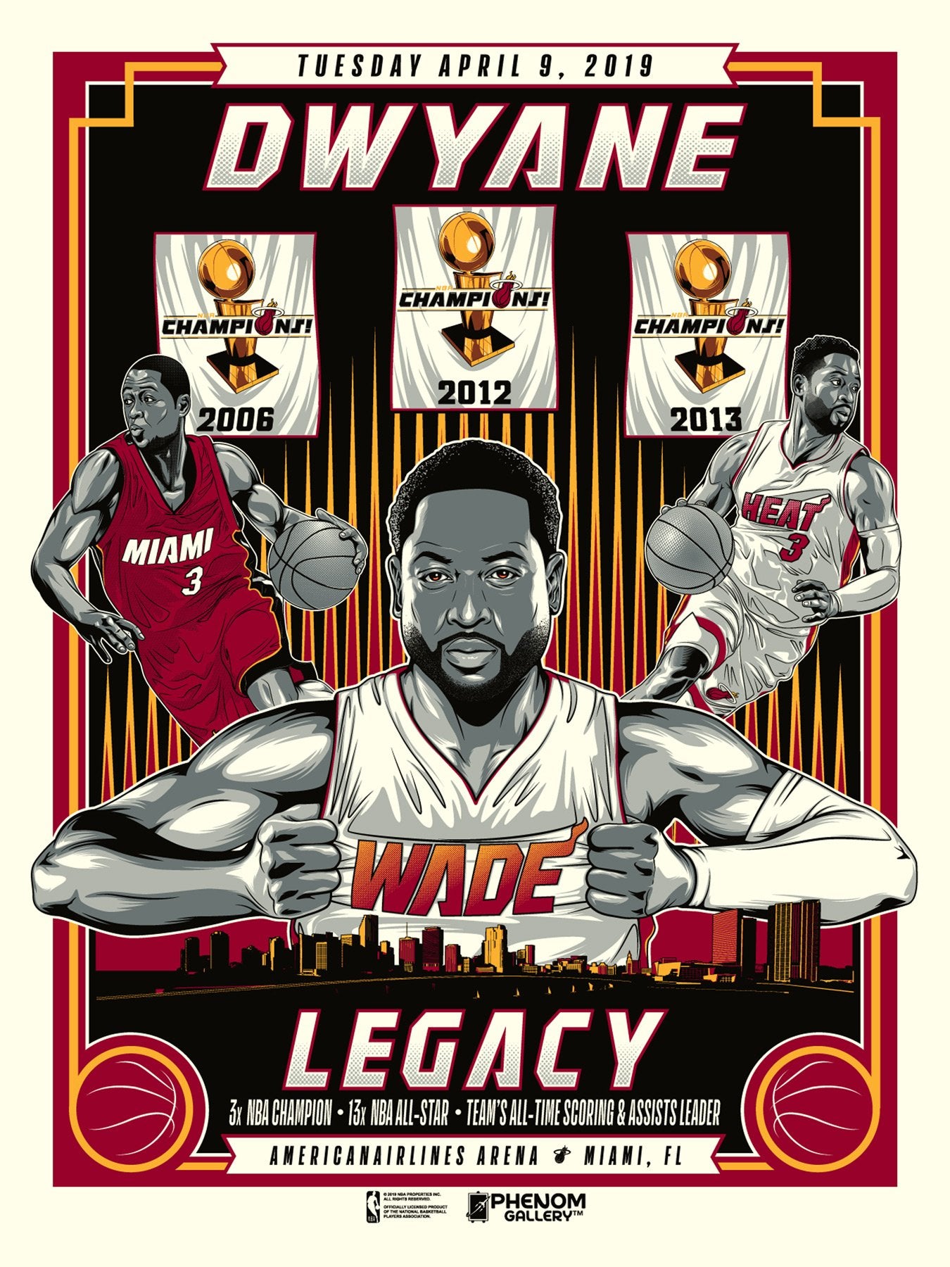 Phenom Gallery Miami Heat Dwyane Wade Legacy - Last Game Framed Serigraph (Printer Proof)