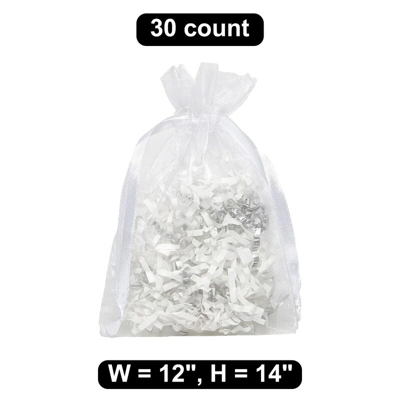 12&#x22; x 14&#x22; Organza Bag Large Capacity for Special Items