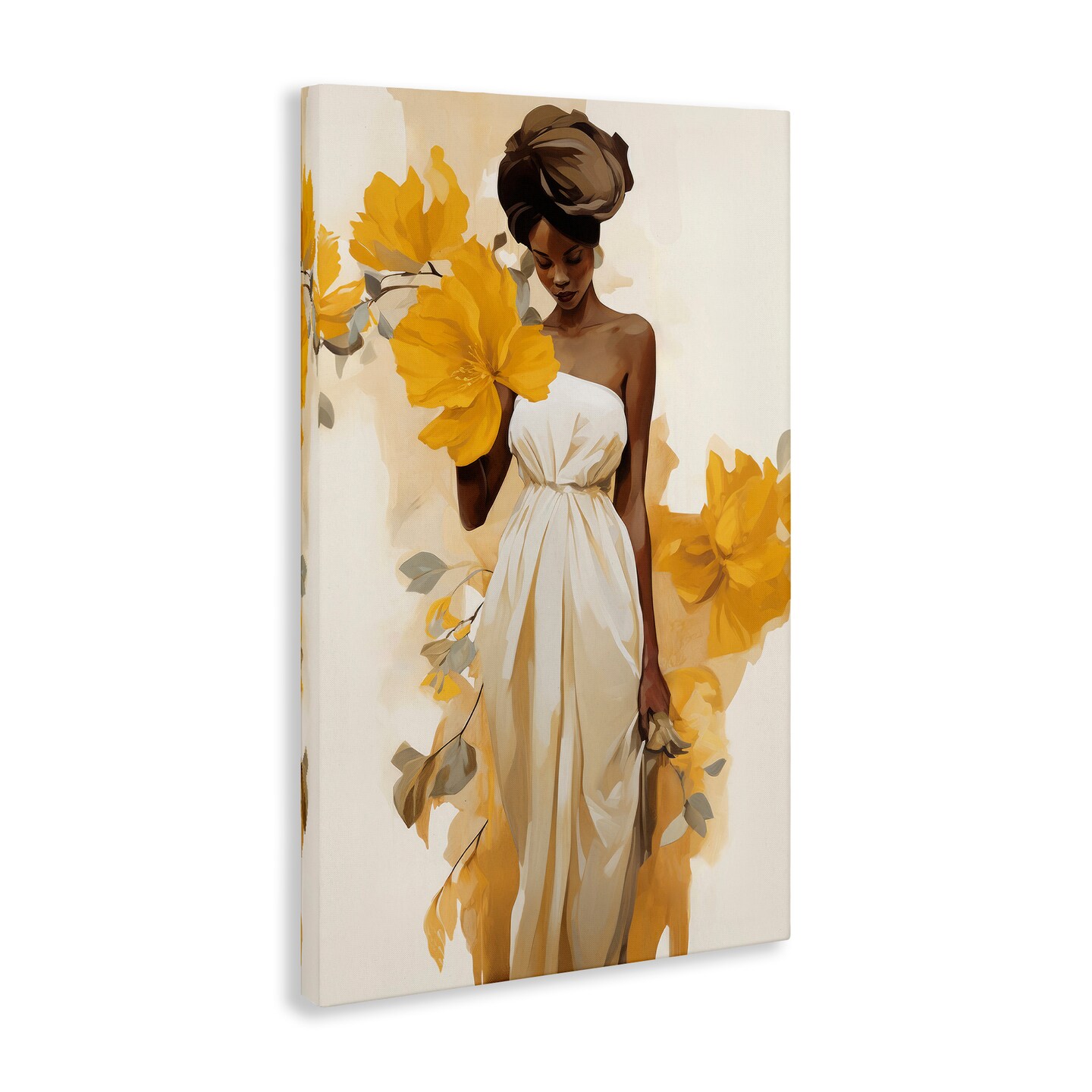 Stupell Industries Elegant Floral Woman Canvas Wall Art Design by Raymond Powers