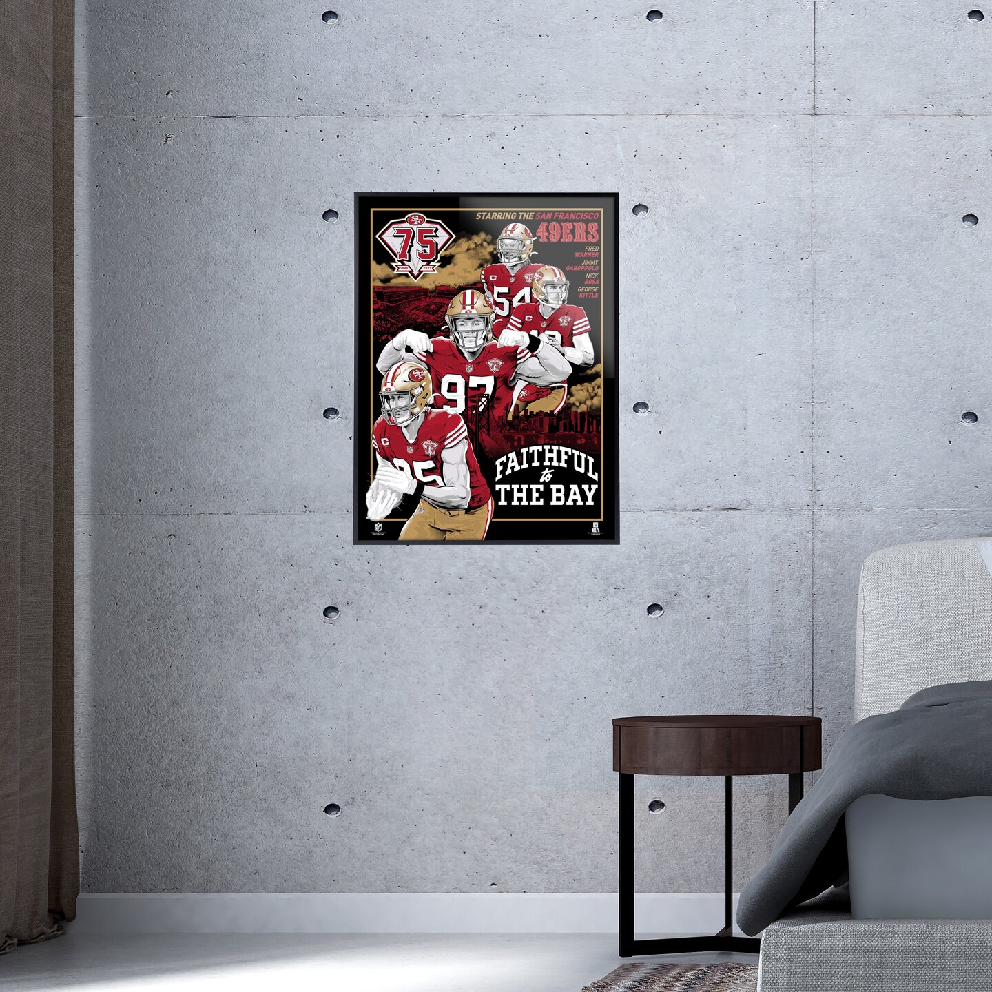 Phenom Gallery San Francisco 49ers 75th Anniversary Movie Poster 18&#x22; x 24&#x22; Serigraph