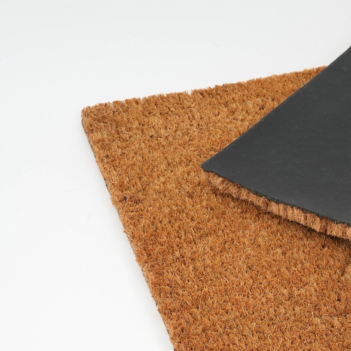 Natural Coir Door Mat with Non-Slip Backing, Indoor Outdoor Entry Doormat