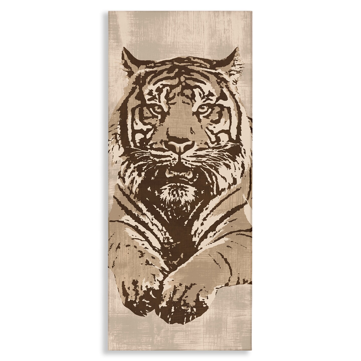 Stupell Industries Fierce Tiger Baring Teeth Canvas Wall Art Design by Andrew Cooper