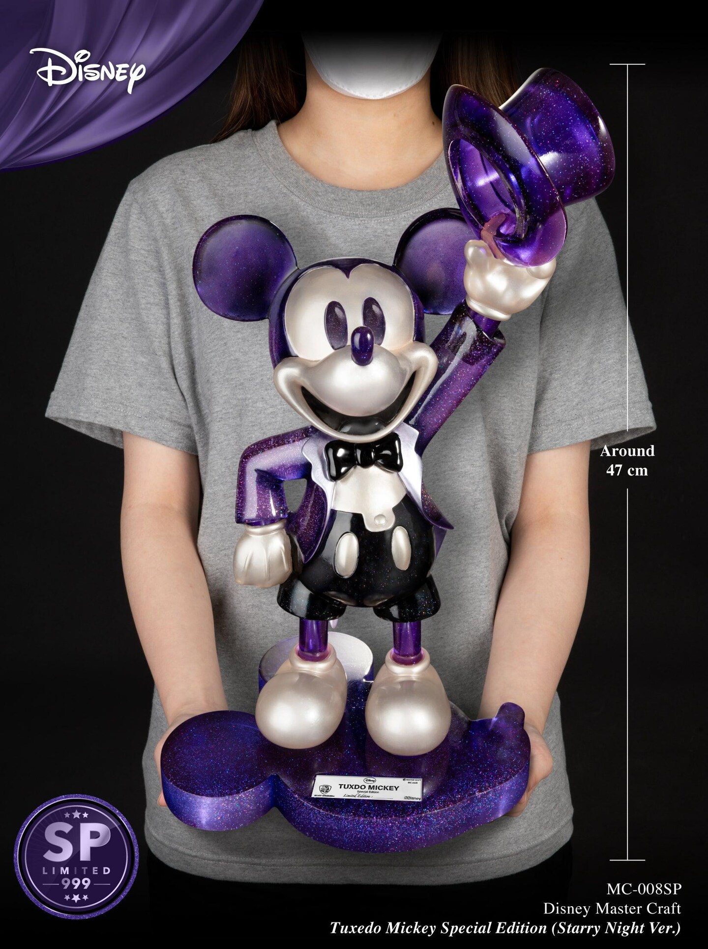 Disney Mickey Mouse Tuxedo Starry Night Master Craft Table Top Statue