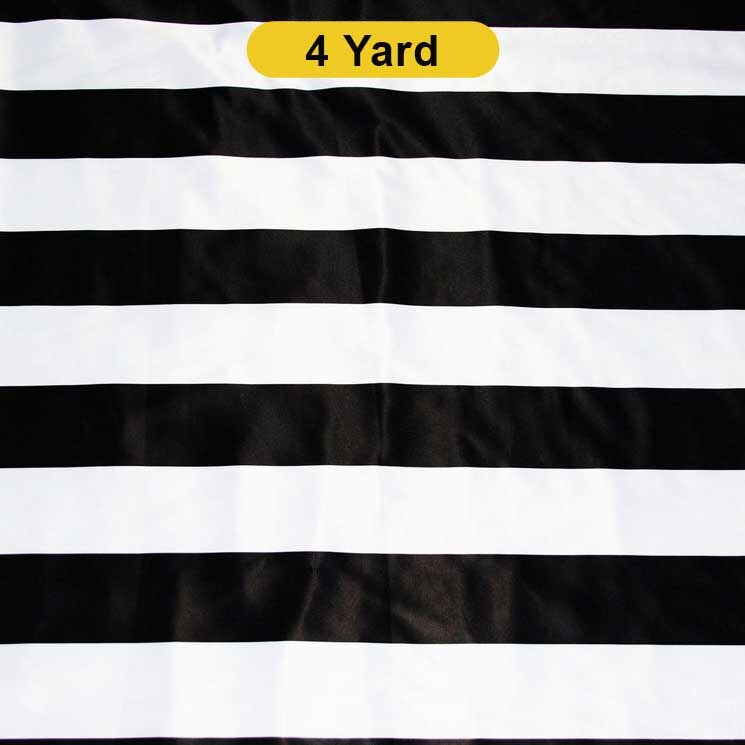 3.5" Stripe Satin Print Fabric 58/60" Wide Dull Satin Multiple Colors 100% Polyester