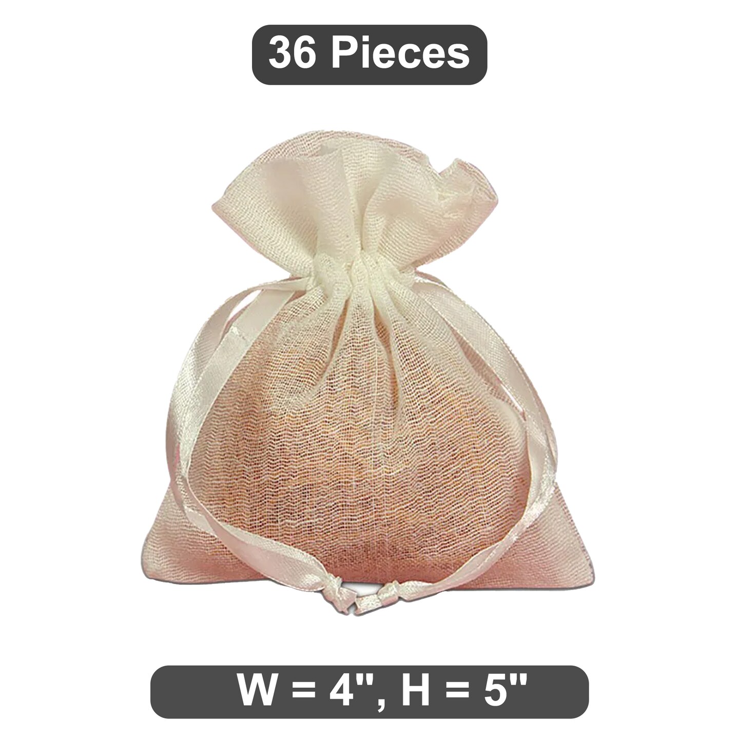 4&#x22; x 5&#x22; Drawstring Muslin Bags Natural &#x26; Colored Options
