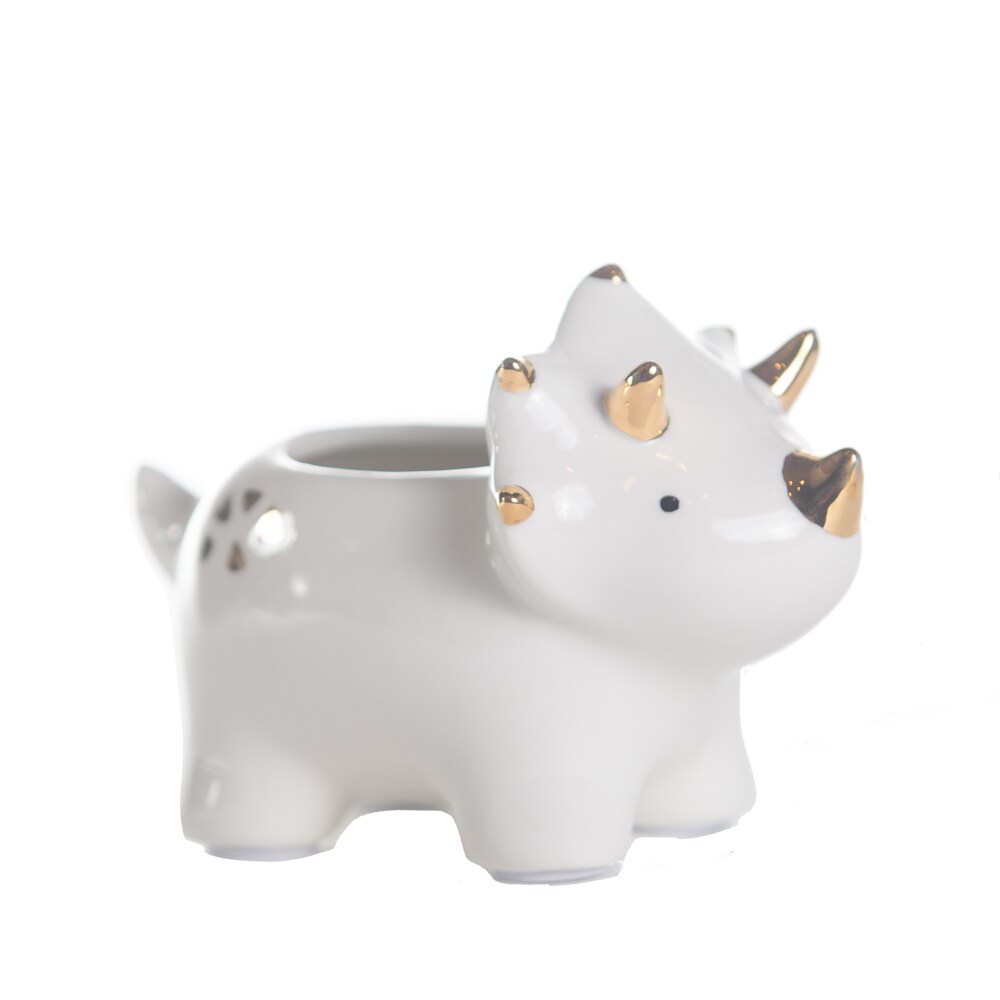 Gold White Dinosaur Planter Pot for Succulents | Air Plants Flowers | Baby  Shower | Cute Planter | Animal Planter | MakerPlace by Michaels