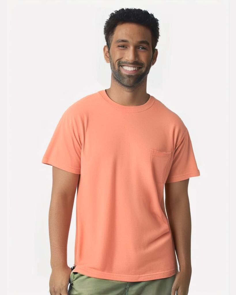 Comfort Colors® Garment Dyed Heavyweight Pocket Crewneck Short Sleeve T-Shirt
