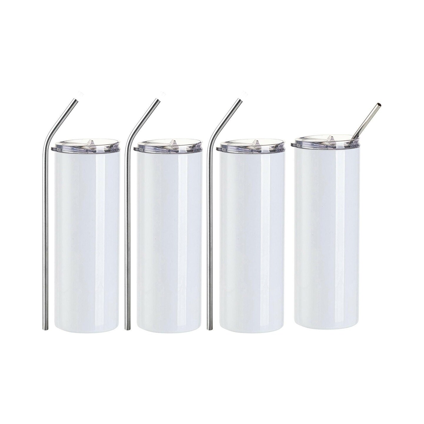 20oz Stainless Steel Sublimation Skinny Tumbler - 4 Pack