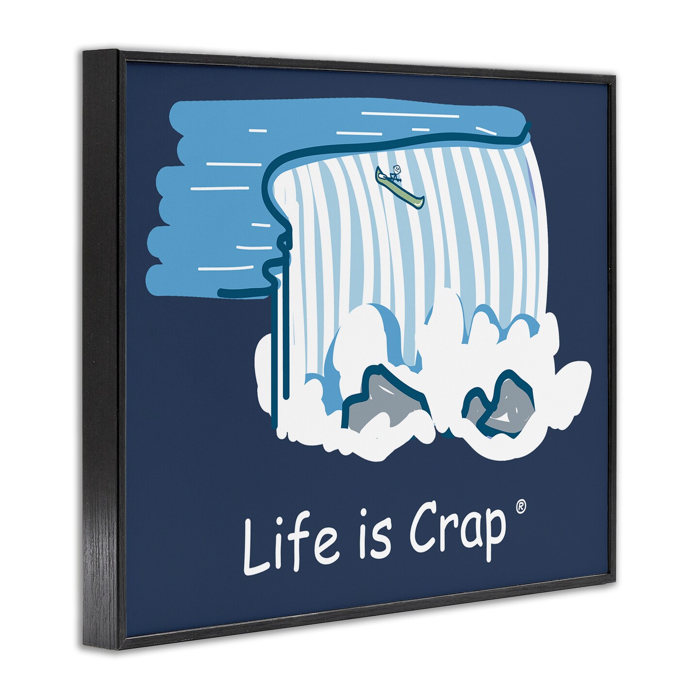 Stupell Industries Funny Canoe Falls Framed Giclee Wall Art Design by LIC