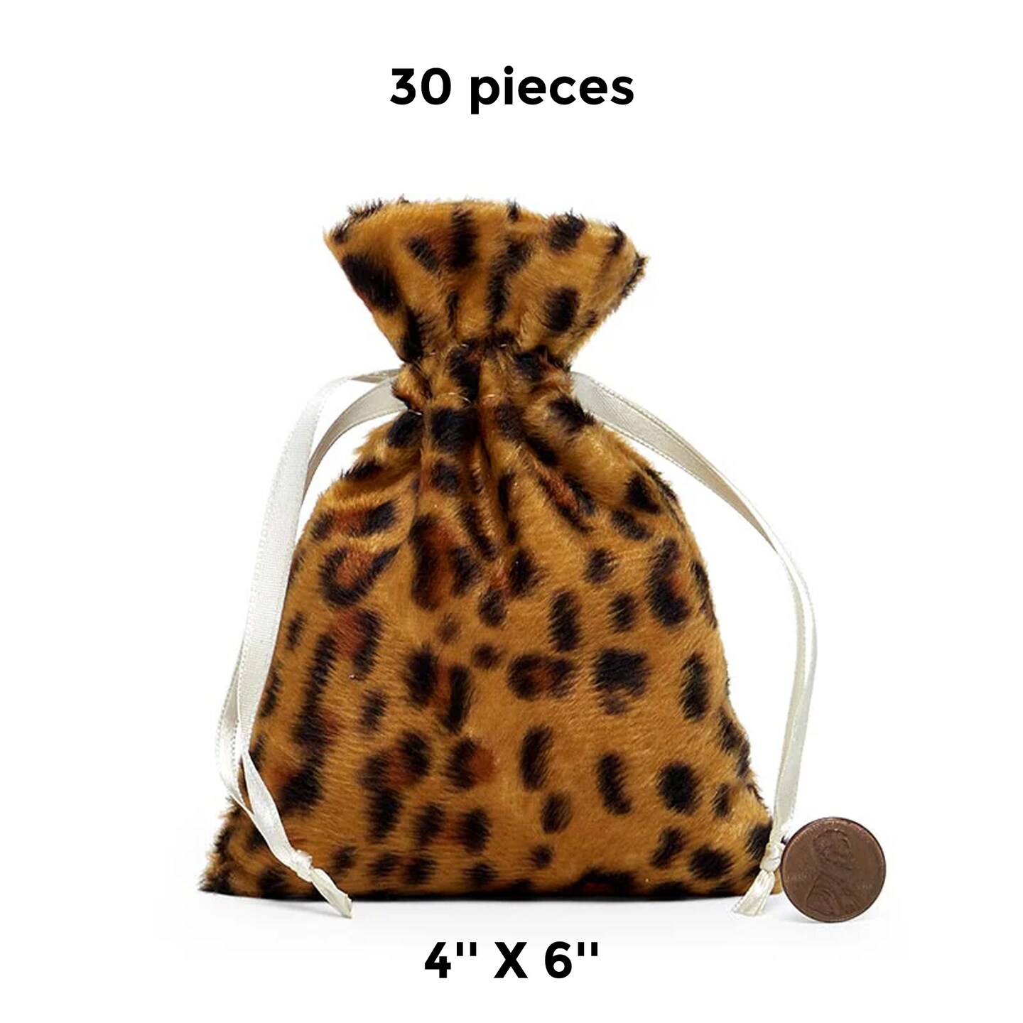 Soft Animal Faux Fur Bags 4&#x22; x 6&#x22;