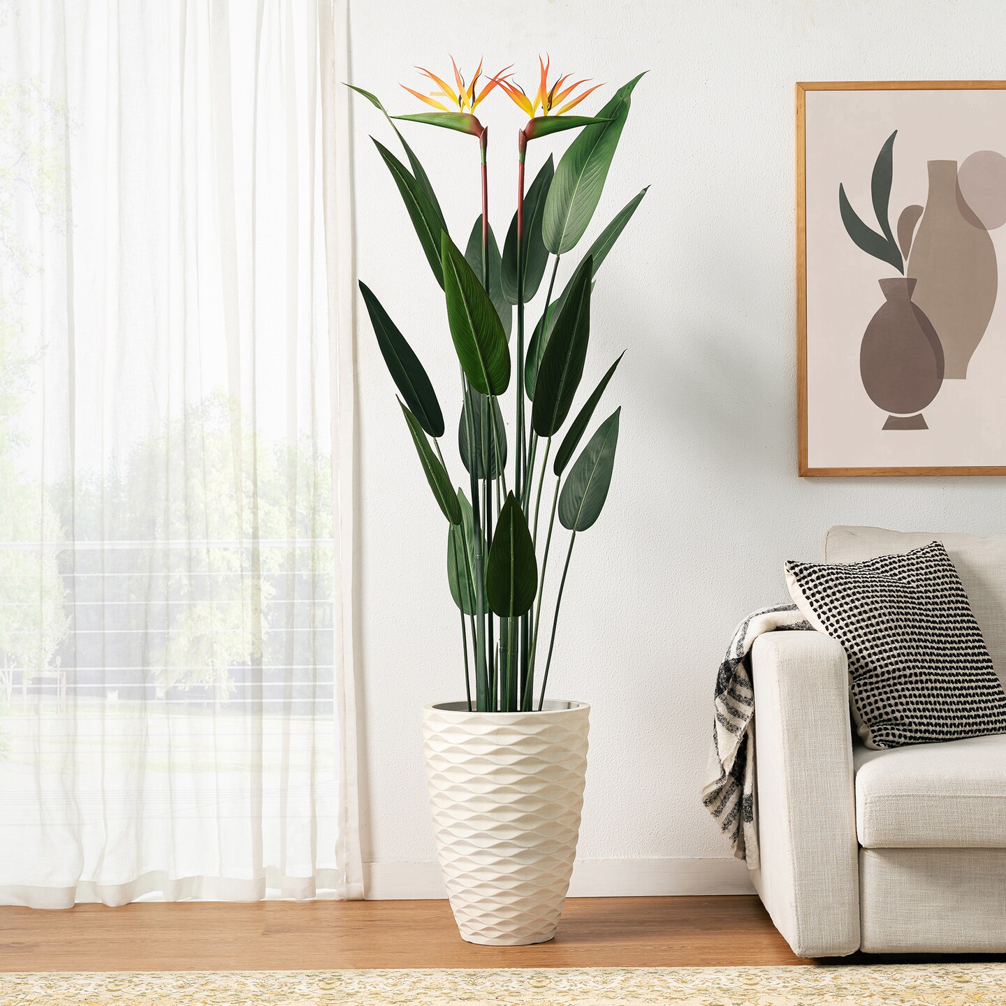 5.25ft. Faux Bird of Paradise Simulates Plants in Pot
