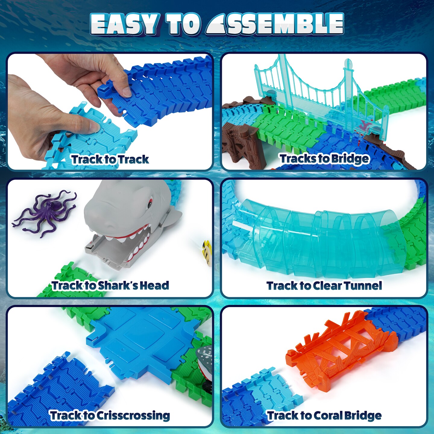 USA Toyz Shark Car Seas Tracks Playset