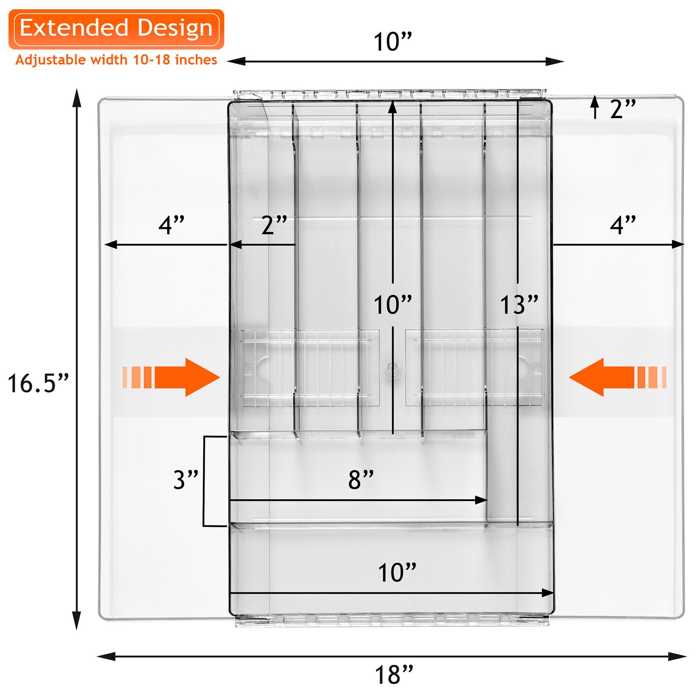 Sorbus Large Silverware Organizer – Expandable Kitchen Drawer Organizer, Adjustable Utensil Organizer, Cutlery Tray for Forks, Knives, Spoons – Multipurpose Flatware and Kitchen Storage Solution