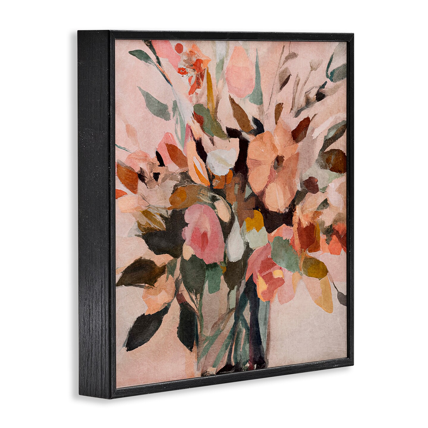 Stupell Industries Blush Abstract Bouquet Framed Giclee Wall Art Design by Sasha