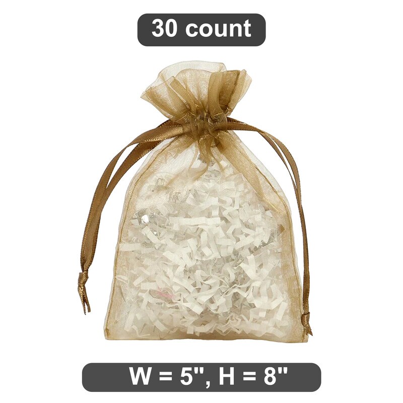 Small 5&#x201D; x 8&#x201D; Organza Bags Versatile Gift Wrapping