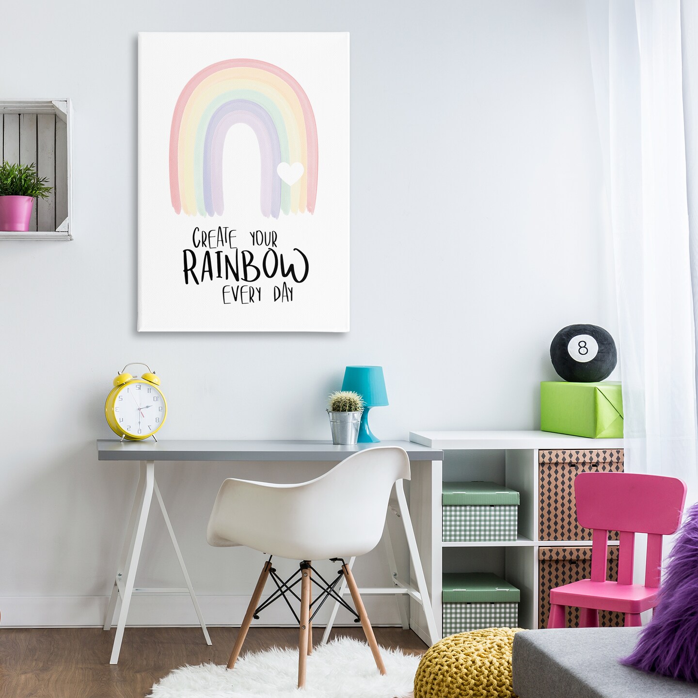 Stupell Industries Create Your Rainbow Canvas Wall Art Design by Martina Pavlova